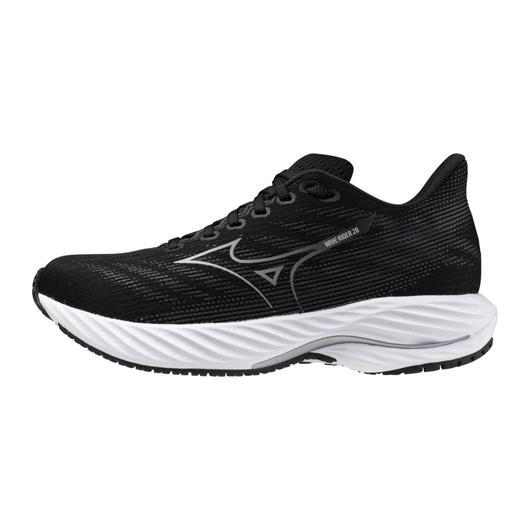 Mizuno Women's Wave Rider 28 Running Shoe in Black Harbor Mist  Women's Footwear