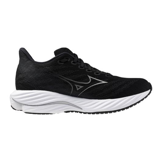 Mizuno Women's Wave Rider 28 Running Shoe in Black Harbor Mist  Women's Footwear