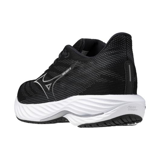 Mizuno Women's Wave Rider 28 Running Shoe in Black Harbor Mist  Women's Footwear