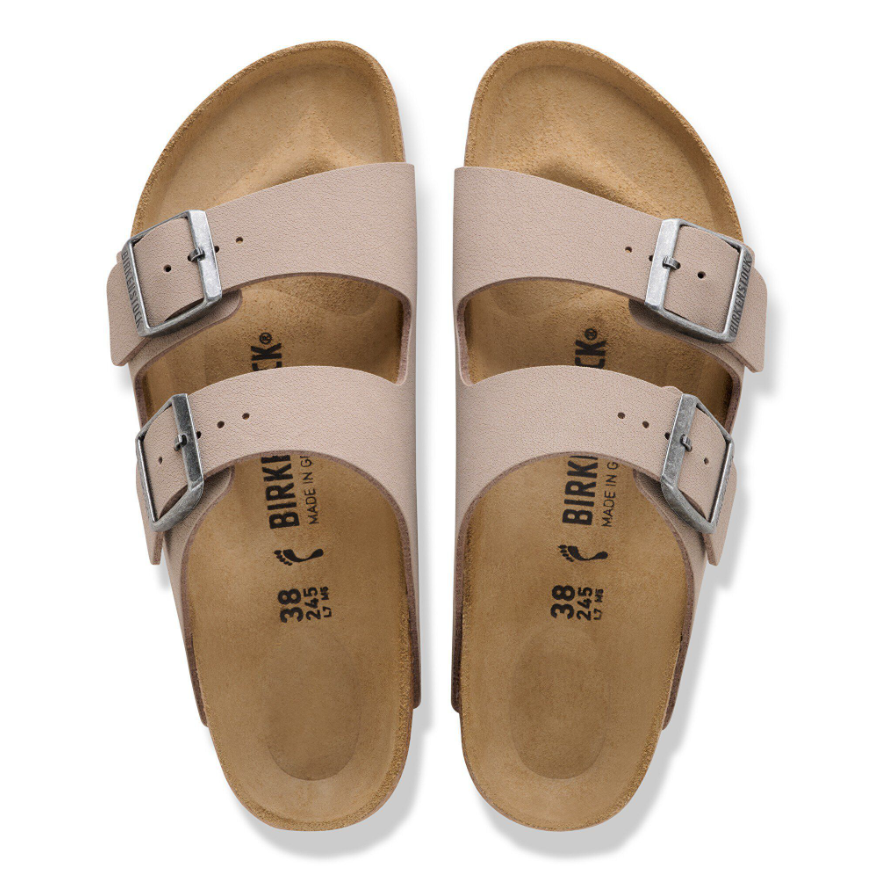 Birkenstock Arizona Birkibuc in Gray Taupe