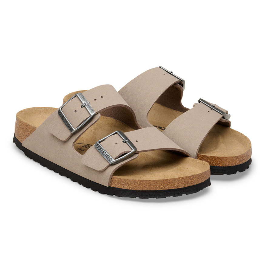 Birkenstock Arizona Birkibuc in Gray Taupe