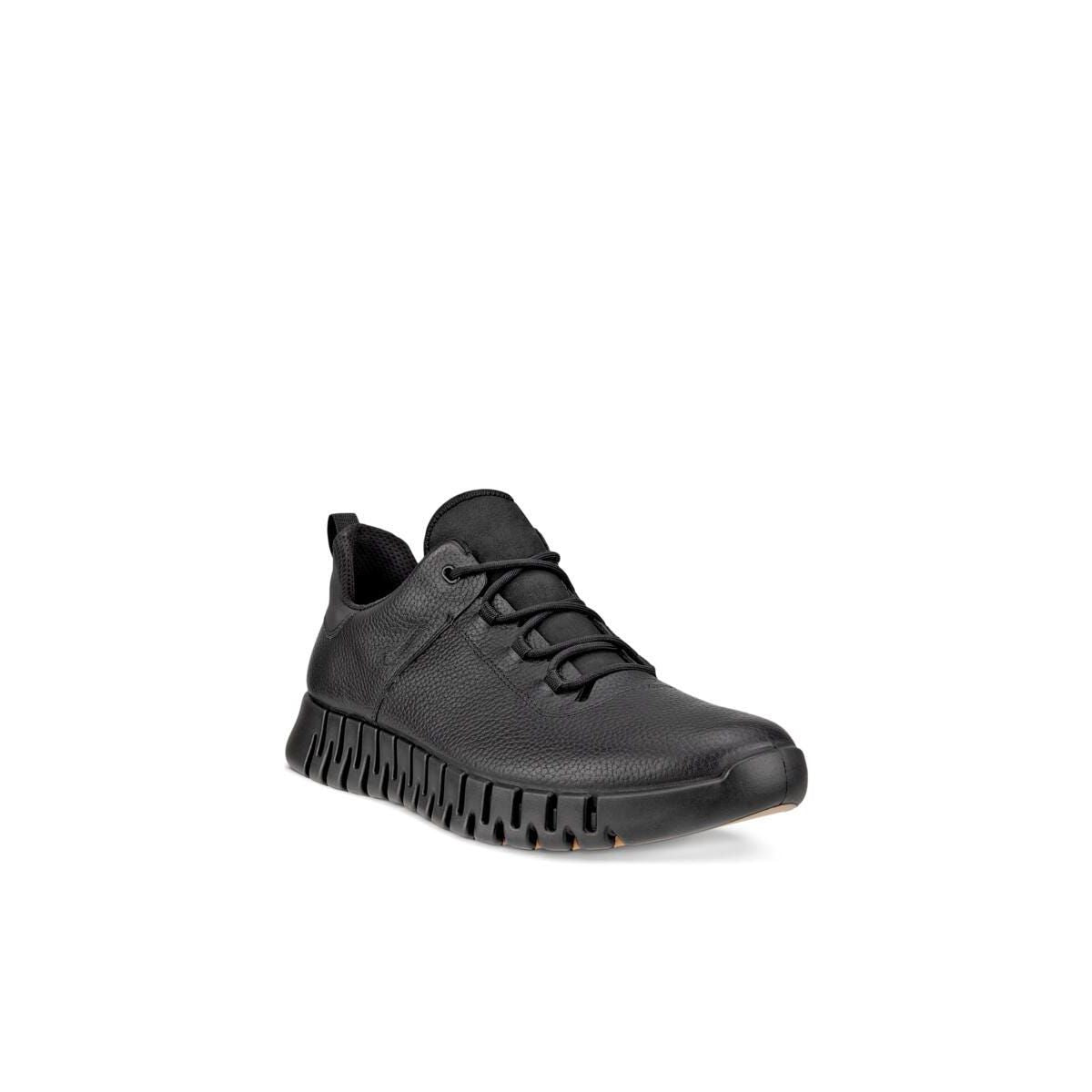 ECCO Men's Gruuv Leather Gore-Tex Sneaker in Black