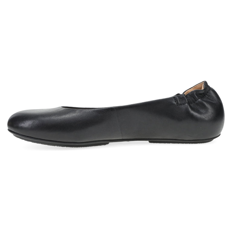 Dansko Women's Mollie Flat in Black Nappa  Shoes