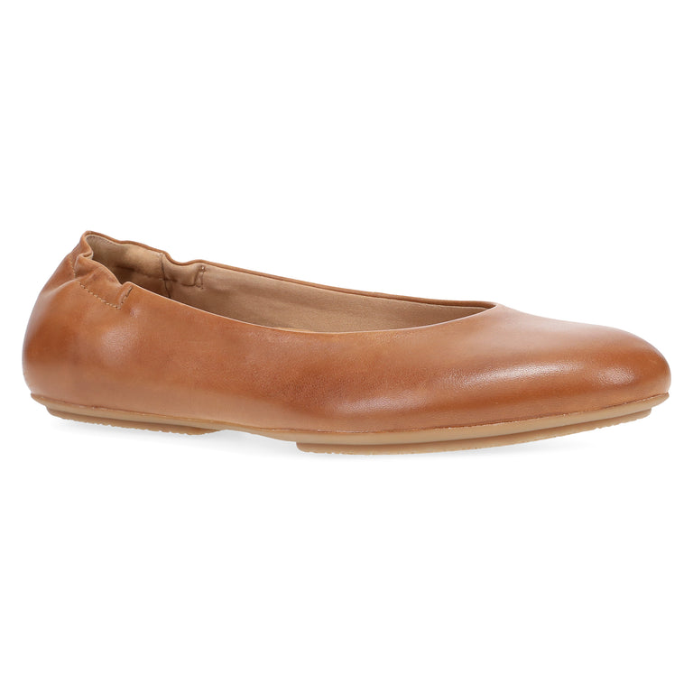 Dansko Women's Mollie Flat in Luggage Nappa  shoes