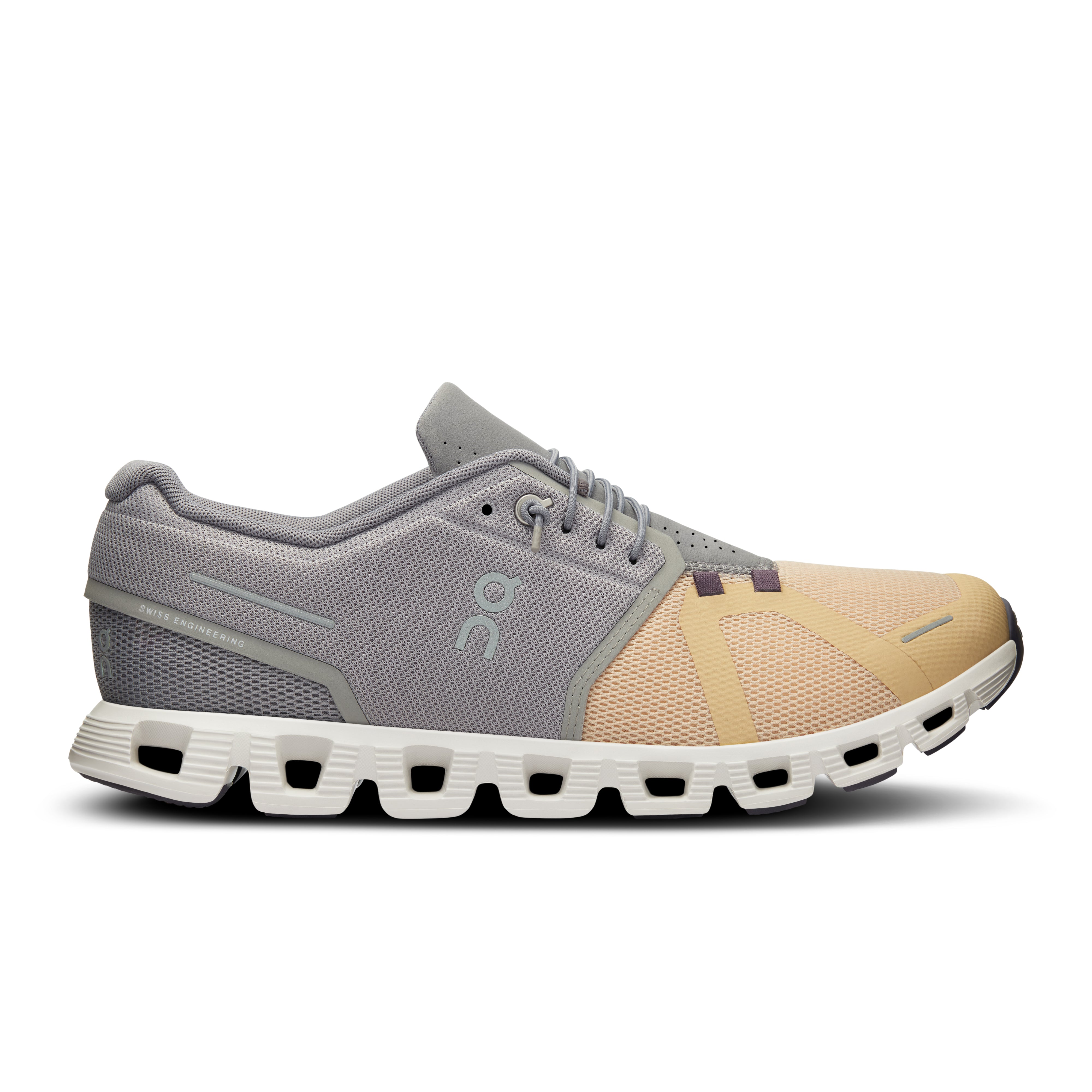 On Running Men's Cloud 5 Running Shoe in Fog Savannah  Men's Footwear