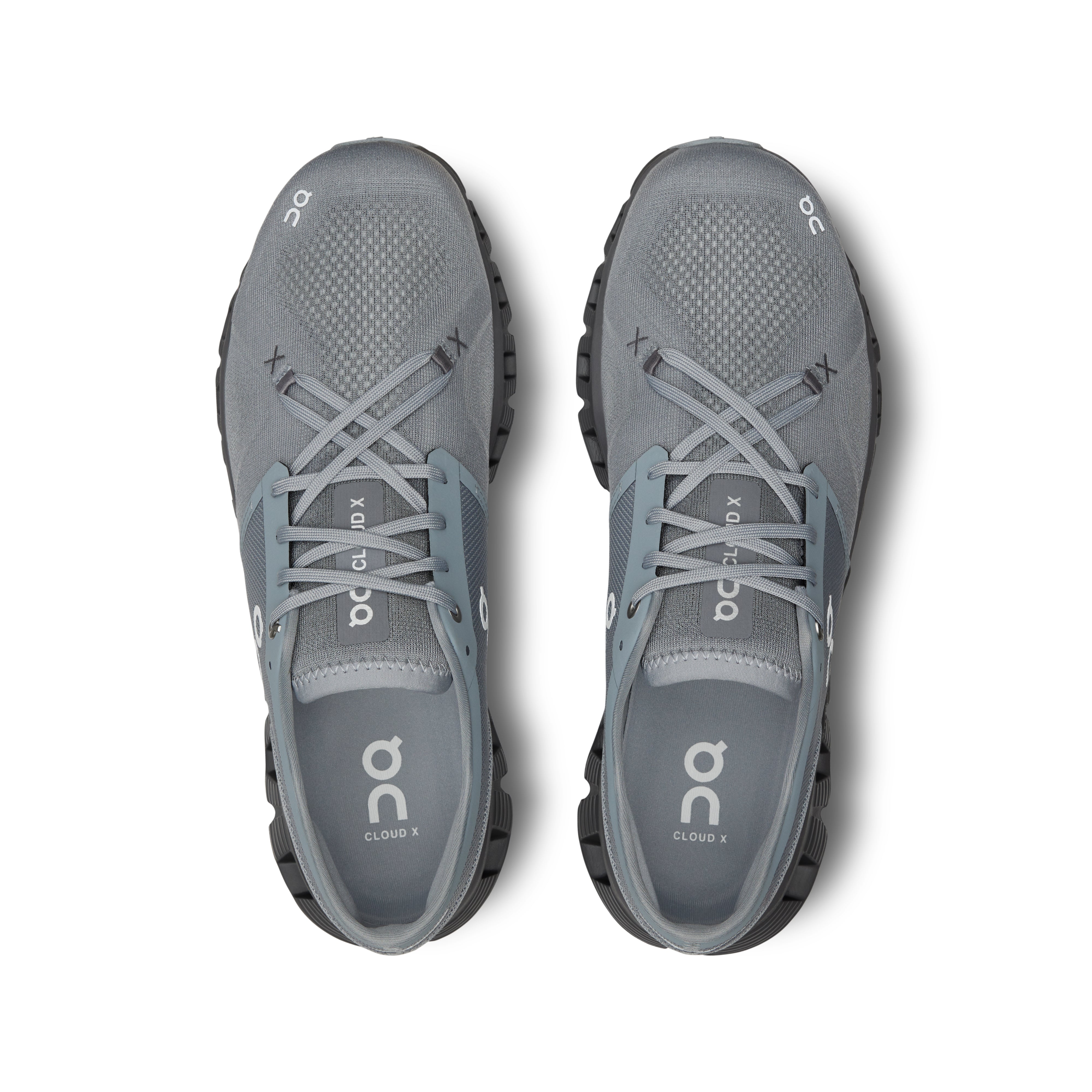 On Running Men's Cloud X 3 Training Road Shoe in Mist Rock  Men's Footwear