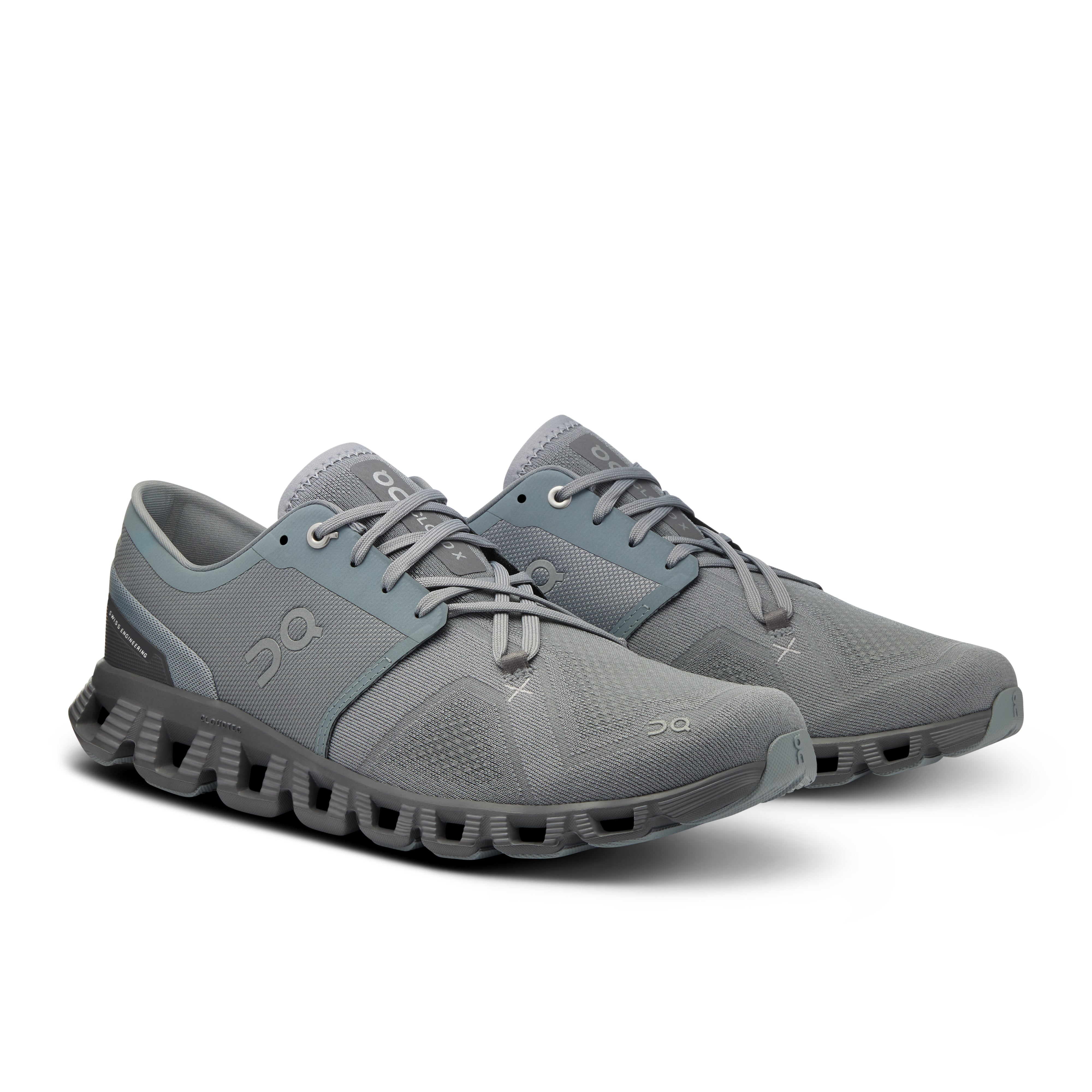 On Running Men's Cloud X 3 Training Road Shoe in Mist Rock  Men's Footwear