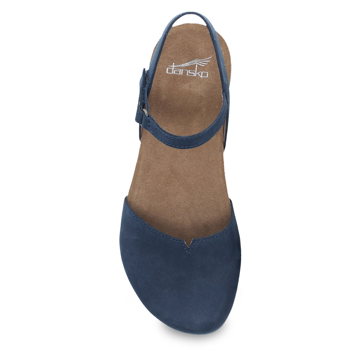 Dansko Women's Rowan in Navy Milled Nubuck Mary Jane  Shoes