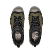Keen Men's Targhee IV Waterproof HIking Shoe in Dark Olive Gold Flame