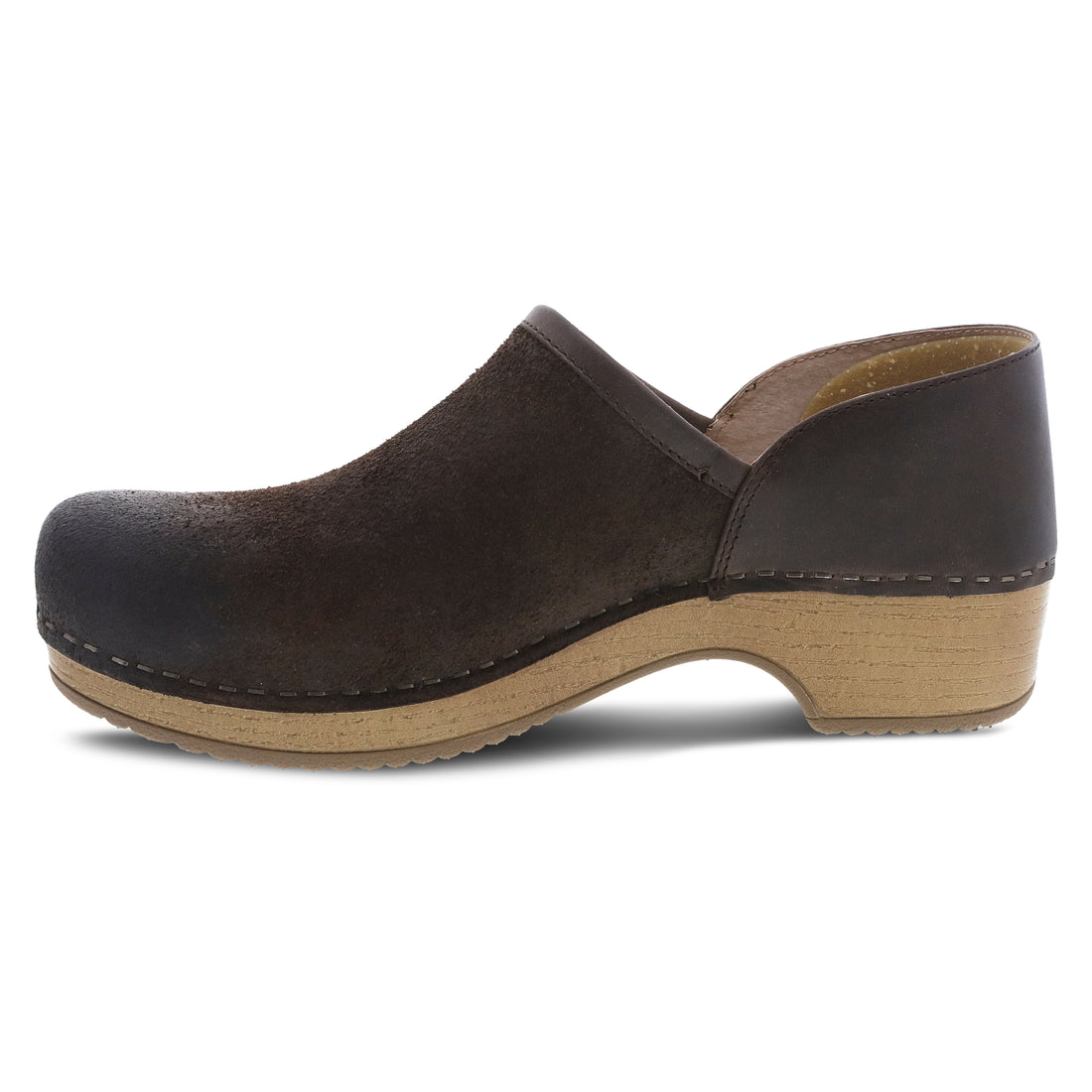 Dansko Women's Brenna in Chocolate Burnished Suede  Women's Footwear