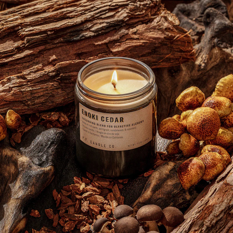 P. F. Candle Co. Enoki Cedar Alchemy Candle  Accessories