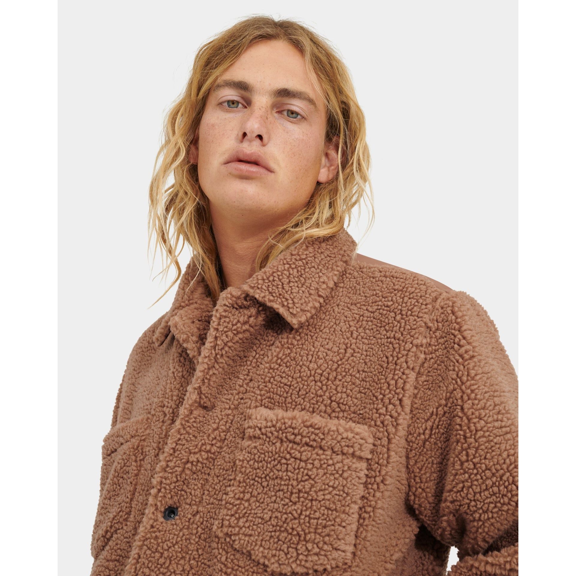 UGG Men's Janson Sherpa Trucker Jacket in Cabin  Apparel & Accessories