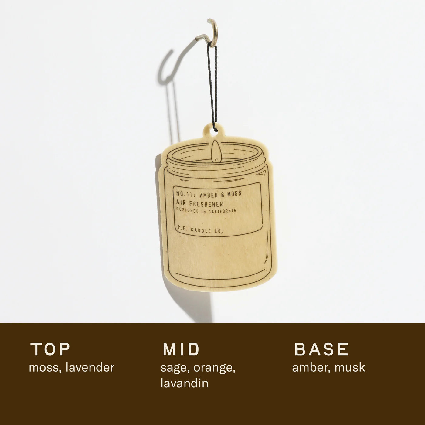 P. F. Candle Co. Amber & Moss– Air Freshener 2 pack