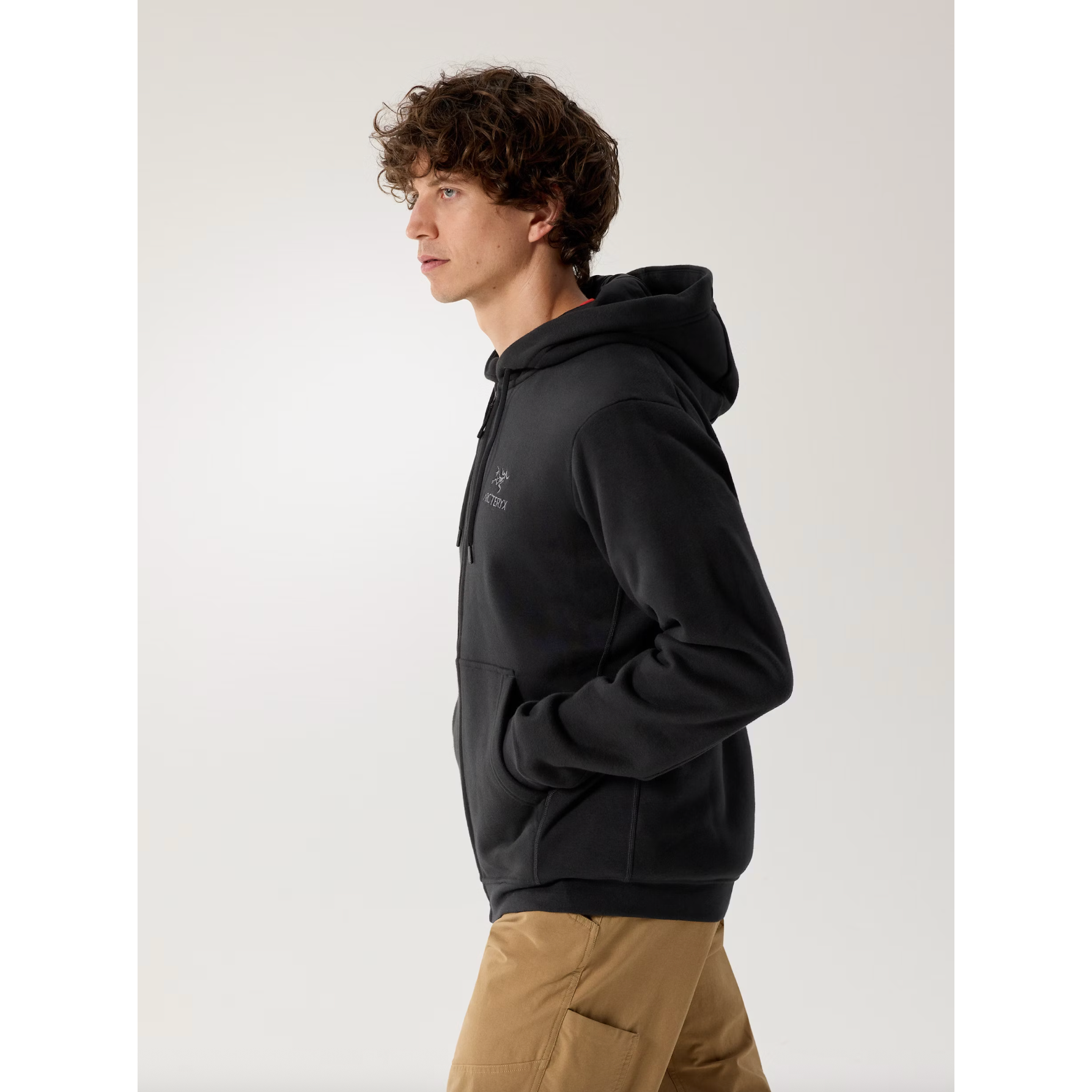 Arc'teryx Men's Emblem Fleece Full Zip Hoody | Black