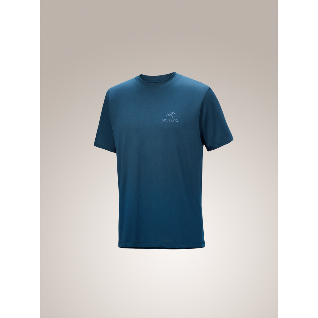 Kragg SL Cotton Bird Word SS Men's　tシャツ Shop Mens Kragg SL Cotton Bird Word SS - Alpine Blue / Stone Red