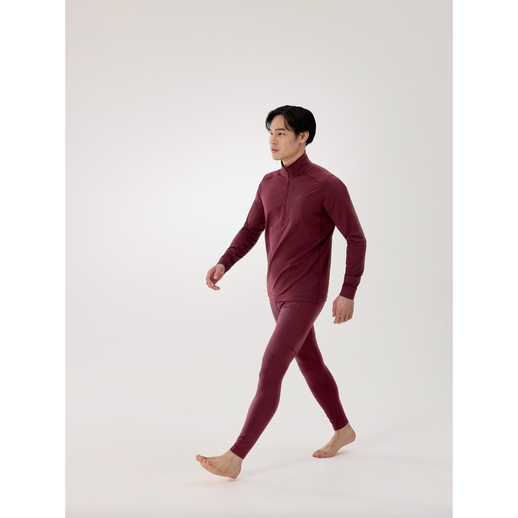 Arc'teryx Men's Rho LT Zip Neck in Mars
