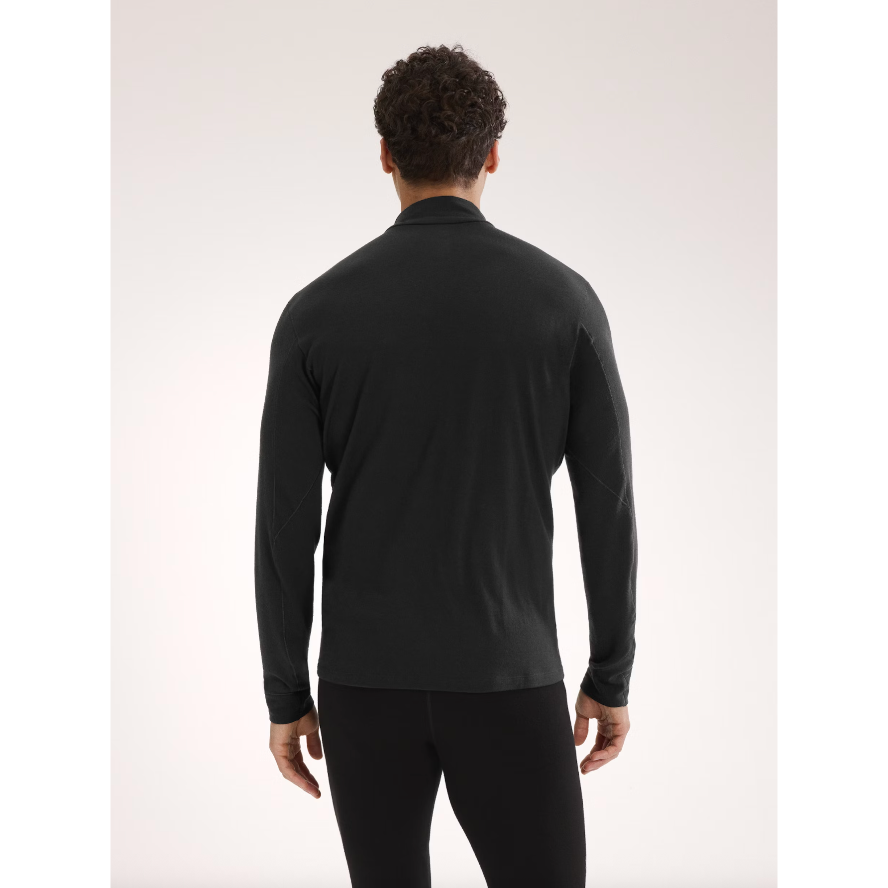 Arc'teryx Men's Rho Merino Wool Zip Neck in Black