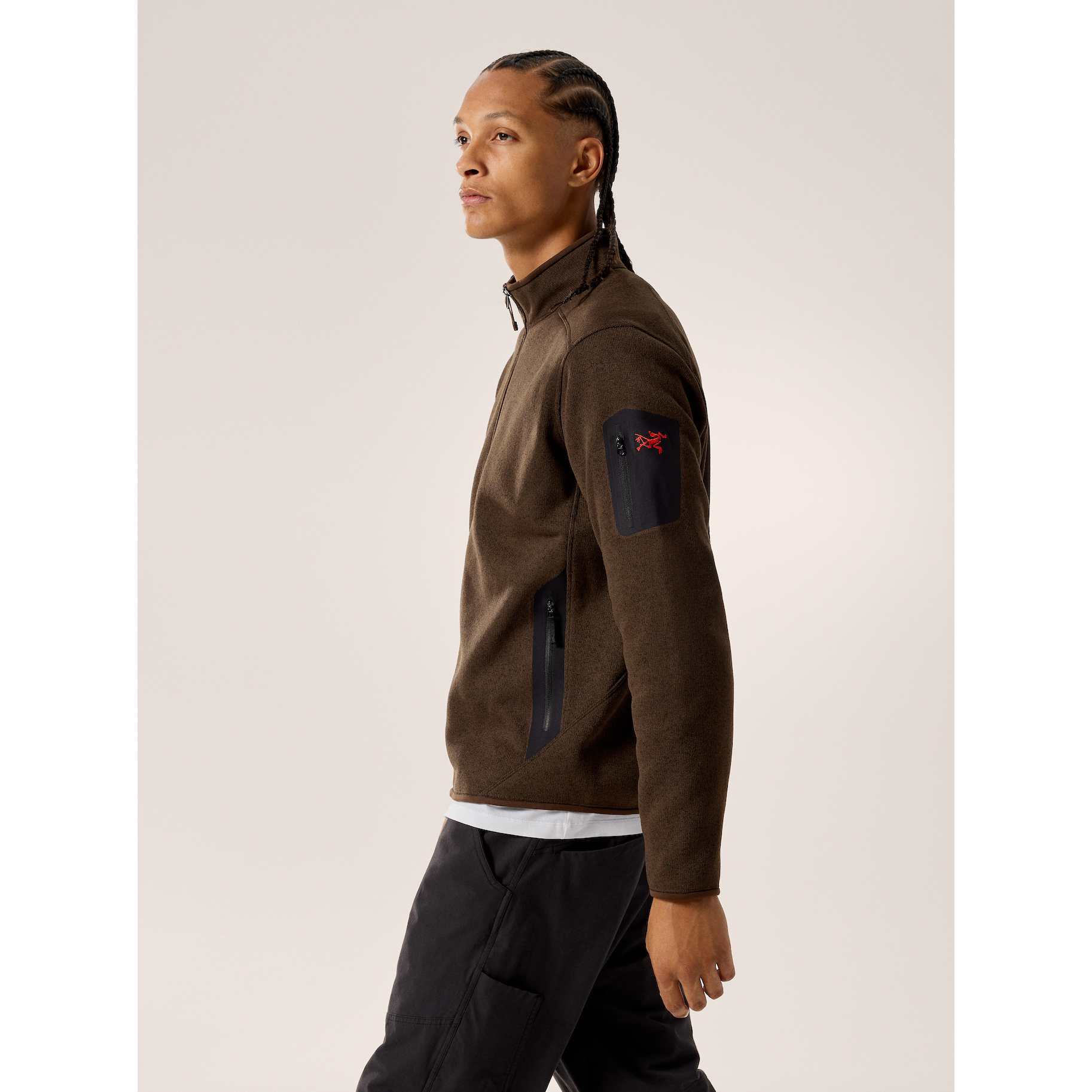 Arc'teryx Men's Covert Cardigan in Carob Heather/Black