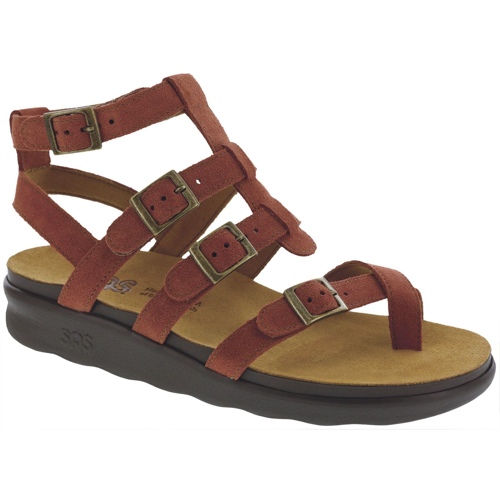 SAS Womens Aria Sandal in Rust
