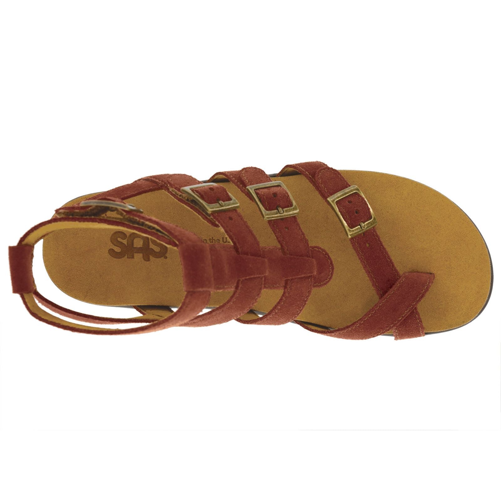 SAS Womens Aria Sandal in Rust
