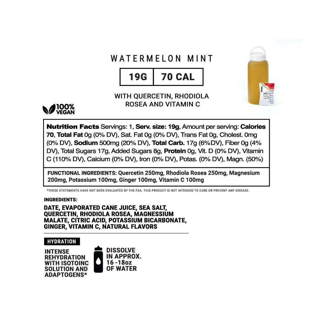 Spring Energy Watermelon Mint Isotonic Electrolyte Drink w/ Adaptogens