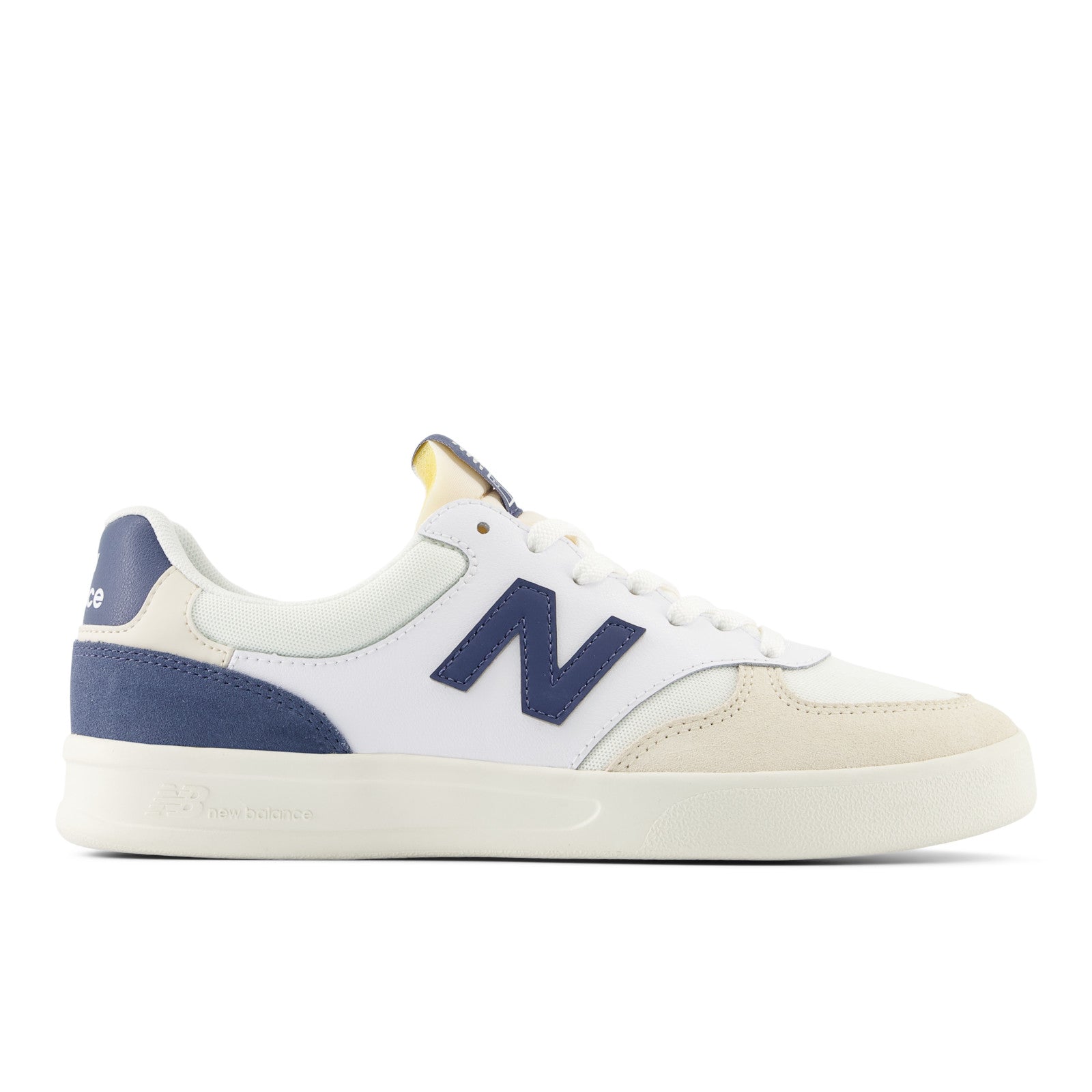 New Balance Men's 300 Court in White with Sea Salt and Vintage Indigo