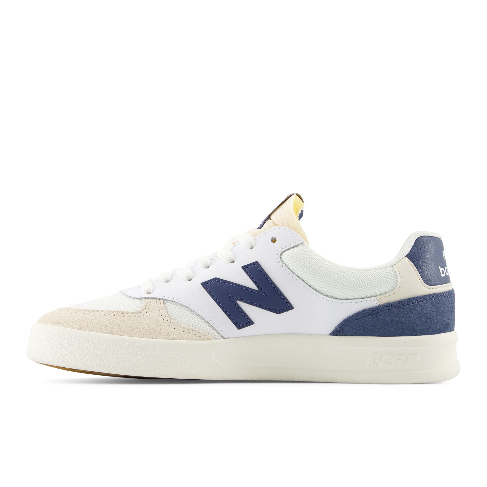 New Balance Men's 300 Court in White with Sea Salt and Vintage Indigo