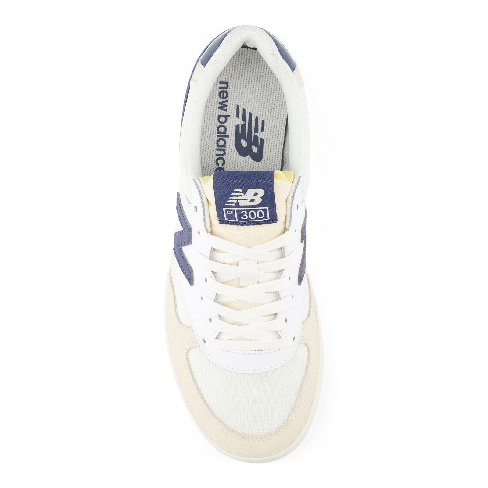 New Balance Men's 300 Court in White with Sea Salt and Vintage Indigo