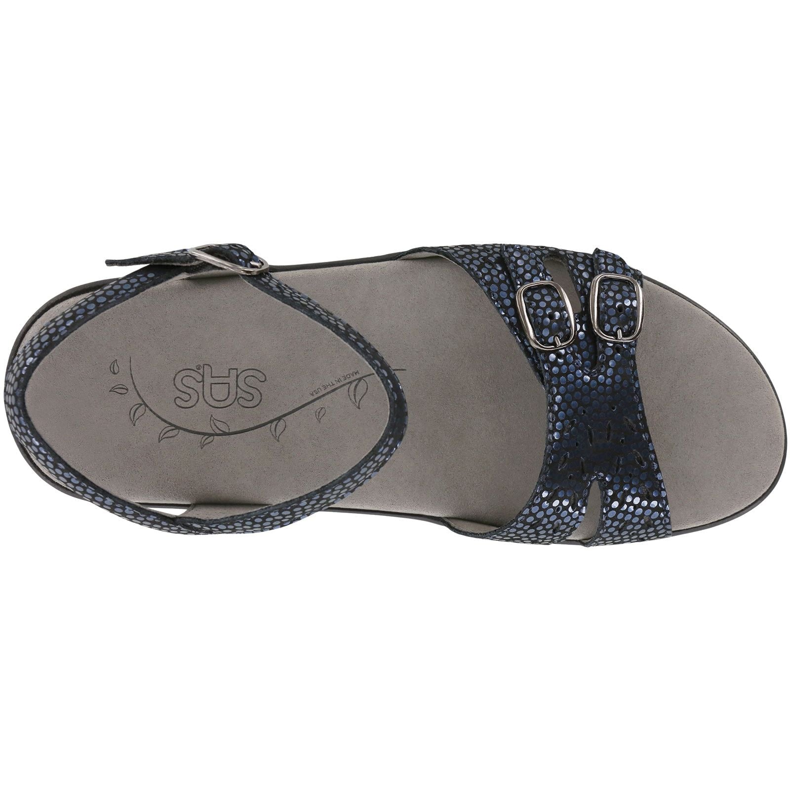 SAS Women's Duo Quarter Strap Sandal in Navy Perla
