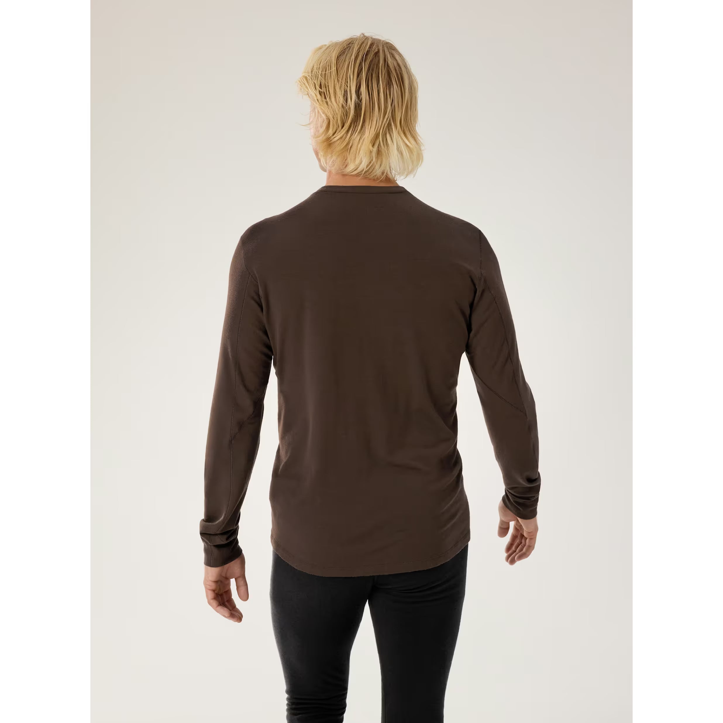 Arc'teryx Men's Rho Merino Wool Crew Neck LS in Carob