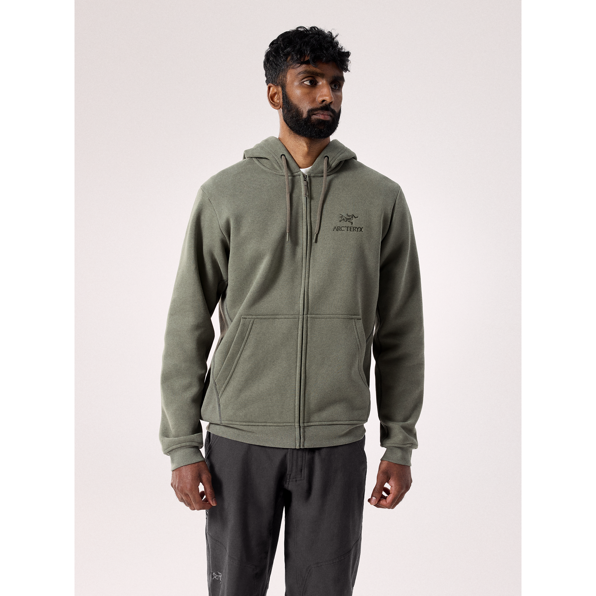 Arc'teryx Men's Emblem Fleece Full Zip Hoody in Forage