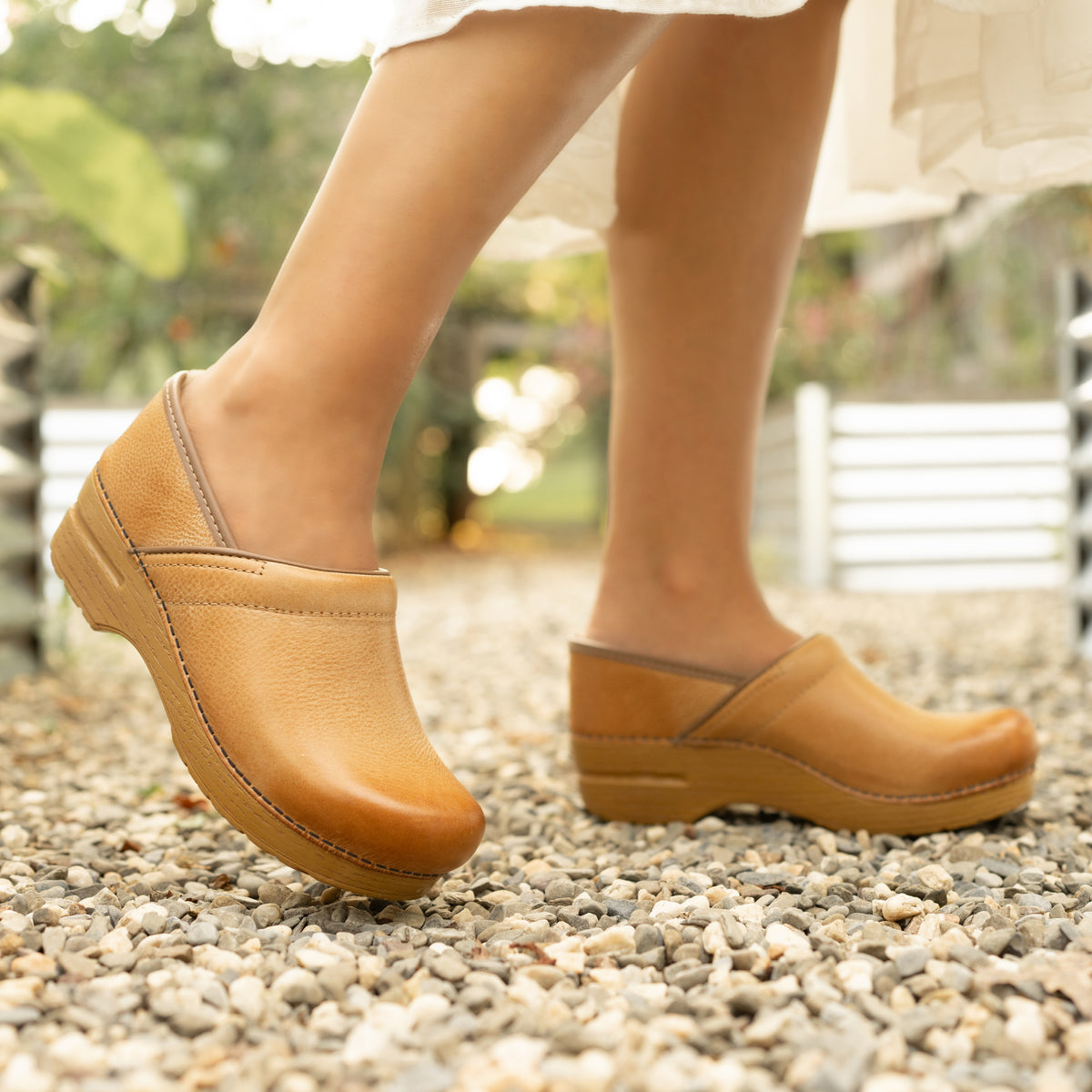 Dansko Women's Professional Clog in Honey Distressed  Women's Footwear