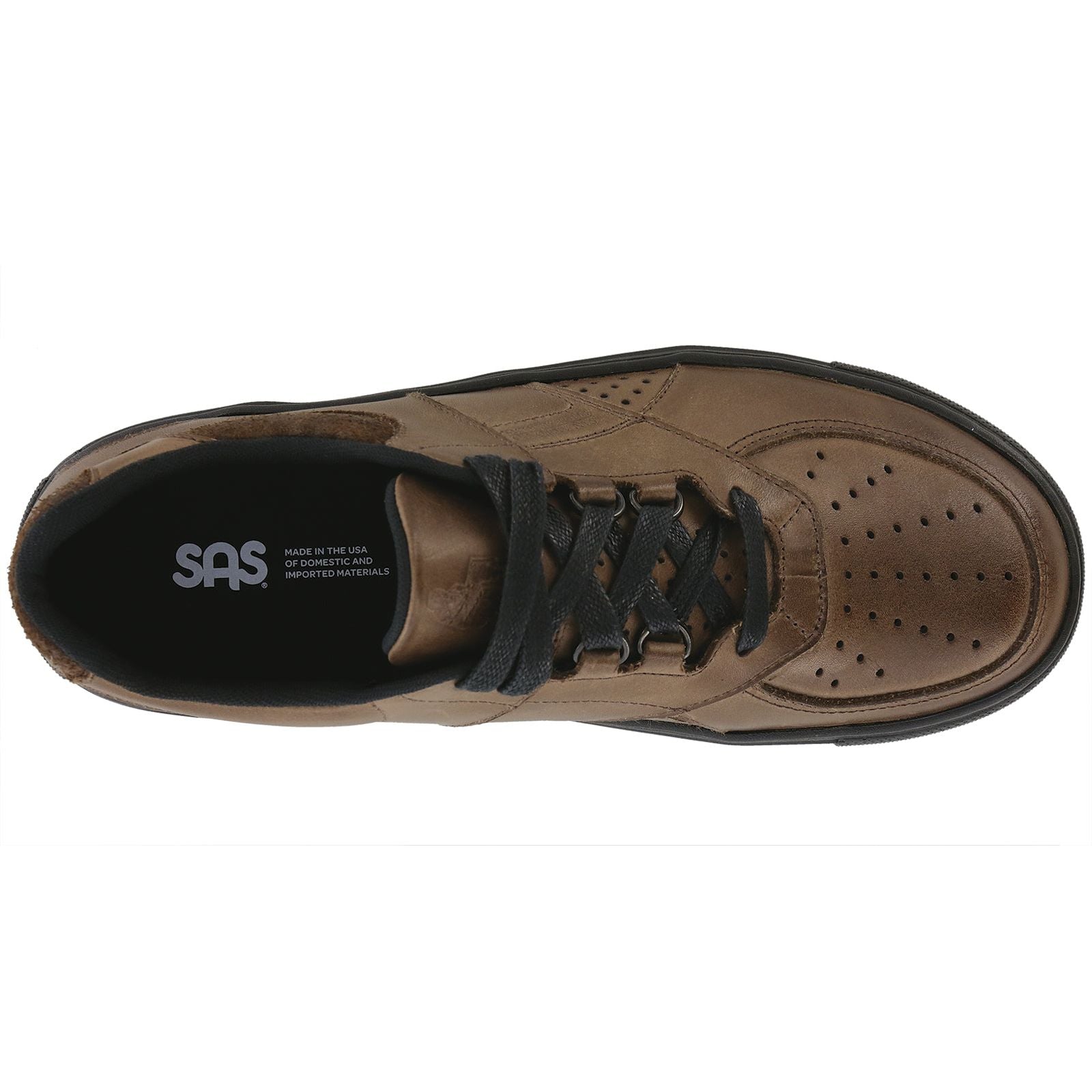 SAS Men's High Street Lace Up Sneaker in Mahogany
