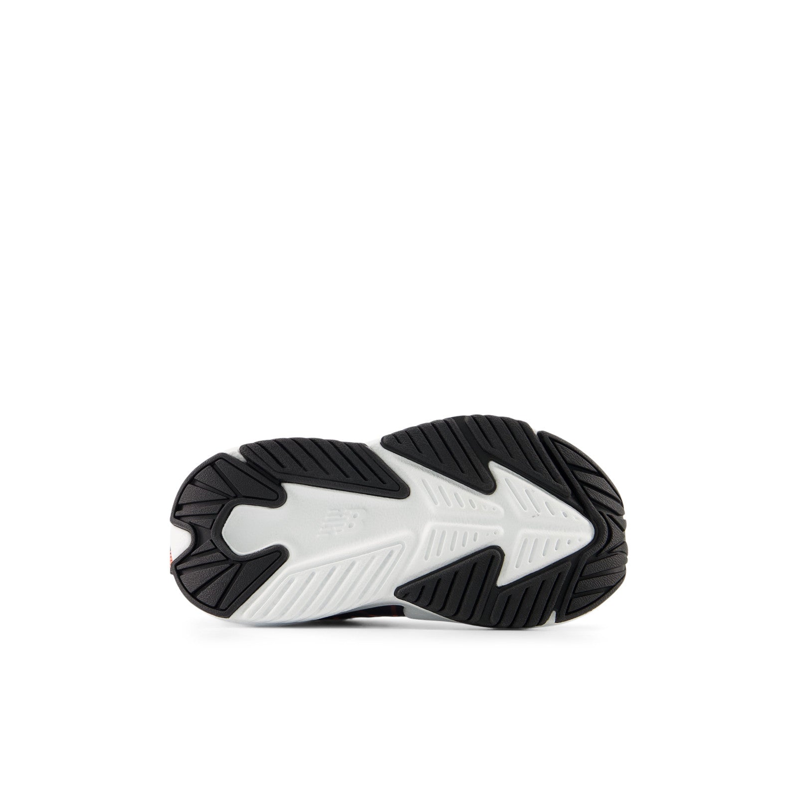 New Balance Kid's Rave Run v2 Bungee Lace with Top Strap in Slate Grey with Black and Tangerine Heat