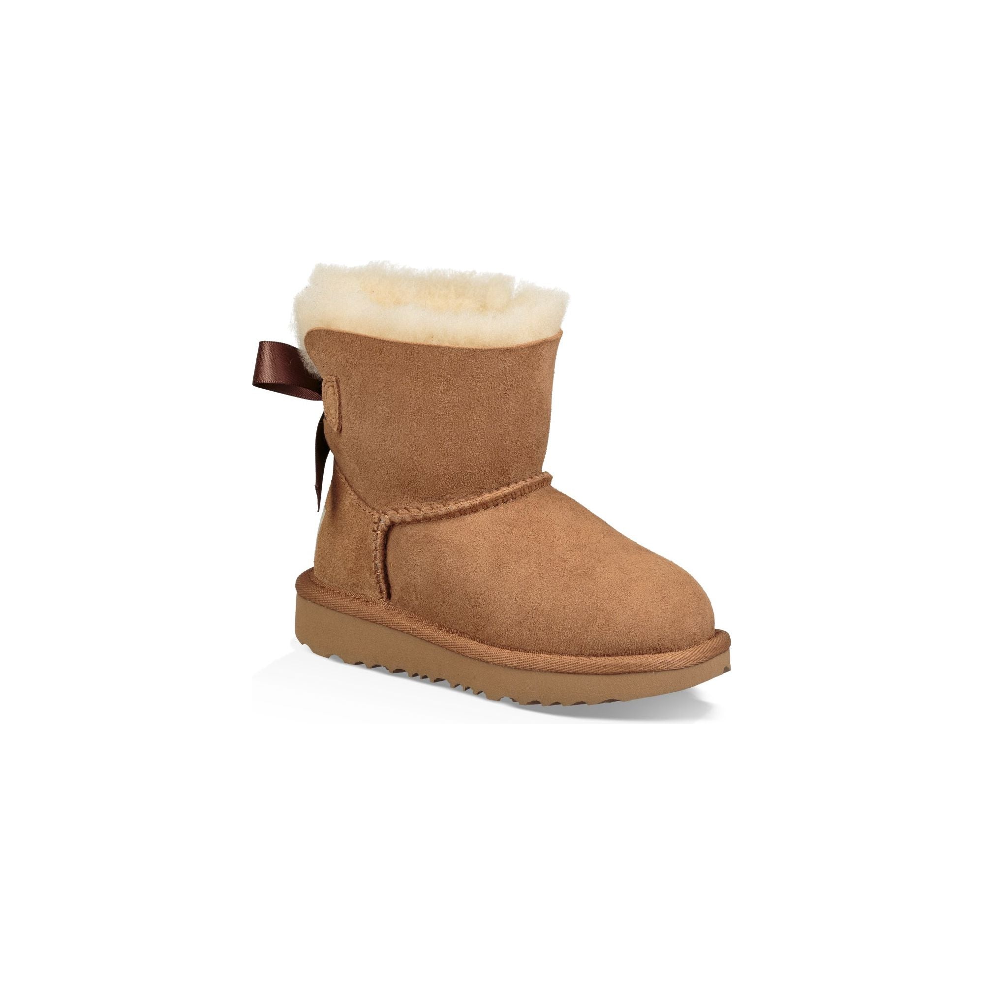 UGG Kids Mini Bailey Bow II Boot in Chestnut  Kid's Boots