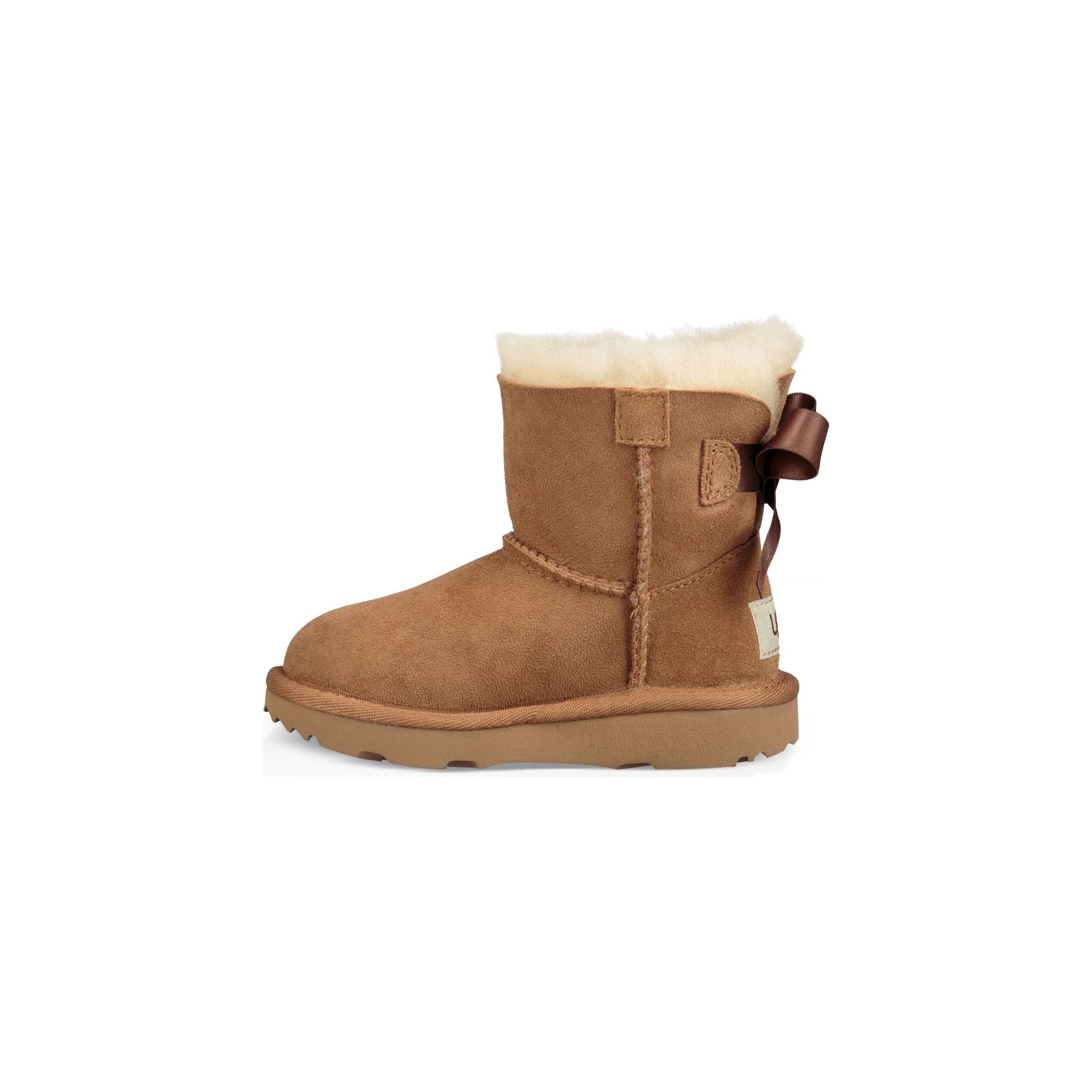 UGG Kids Mini Bailey Bow II Boot in Chestnut  Kid's Boots