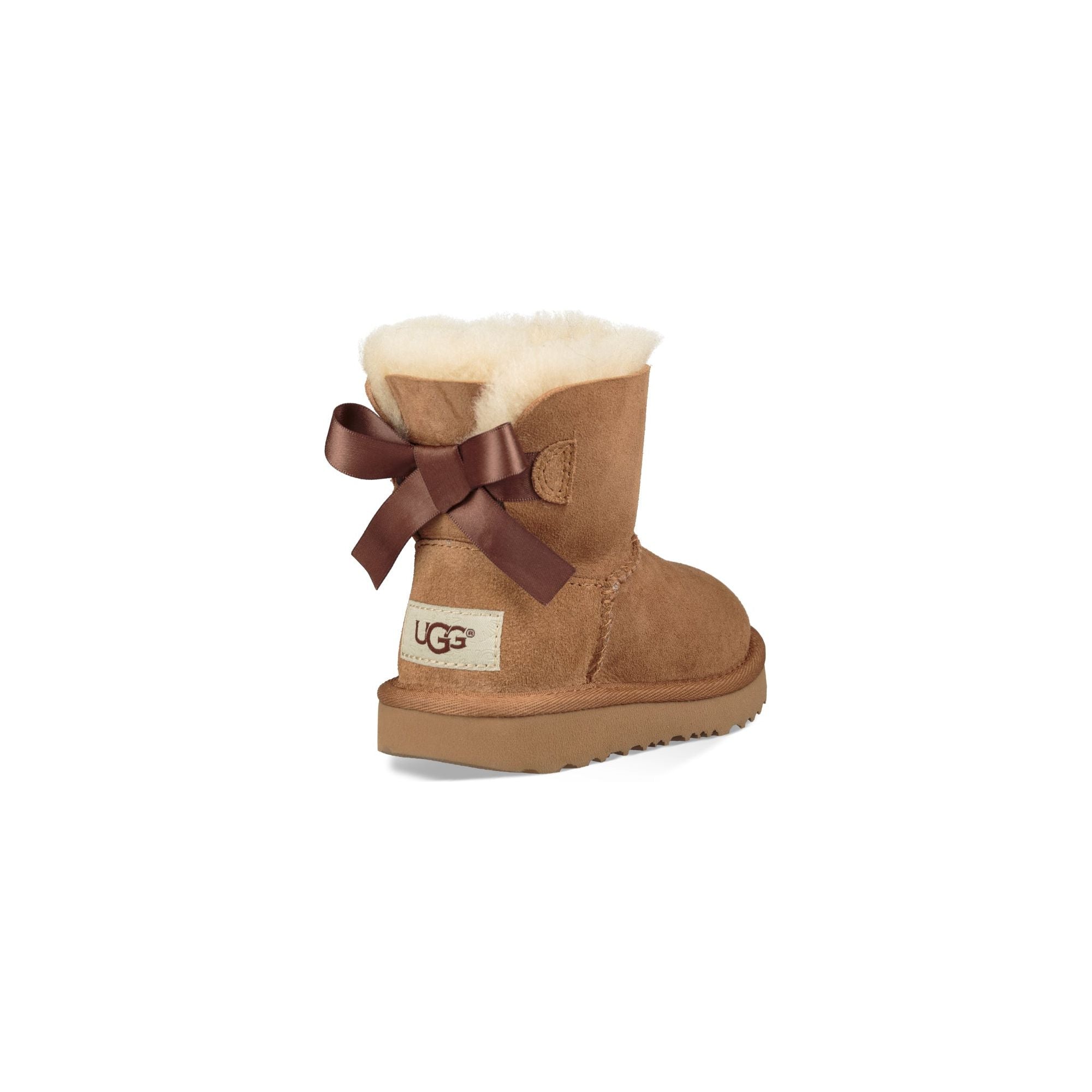 UGG Kids Mini Bailey Bow II Boot in Chestnut  Kid's Boots