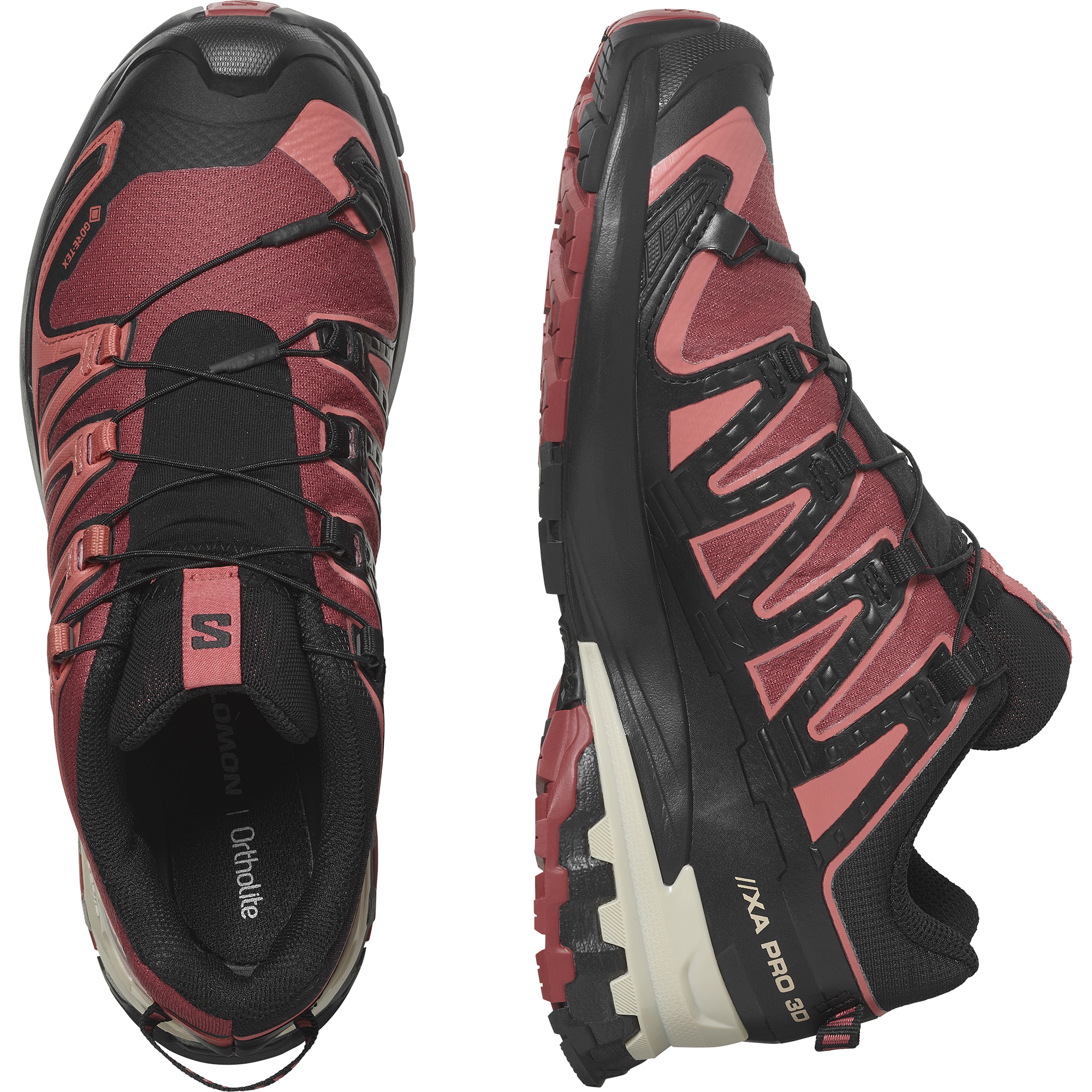Salomon Women's XA Pro 3D V9 Gore-Tex in Cow Hide Black Faded Rose  Women's Footwear