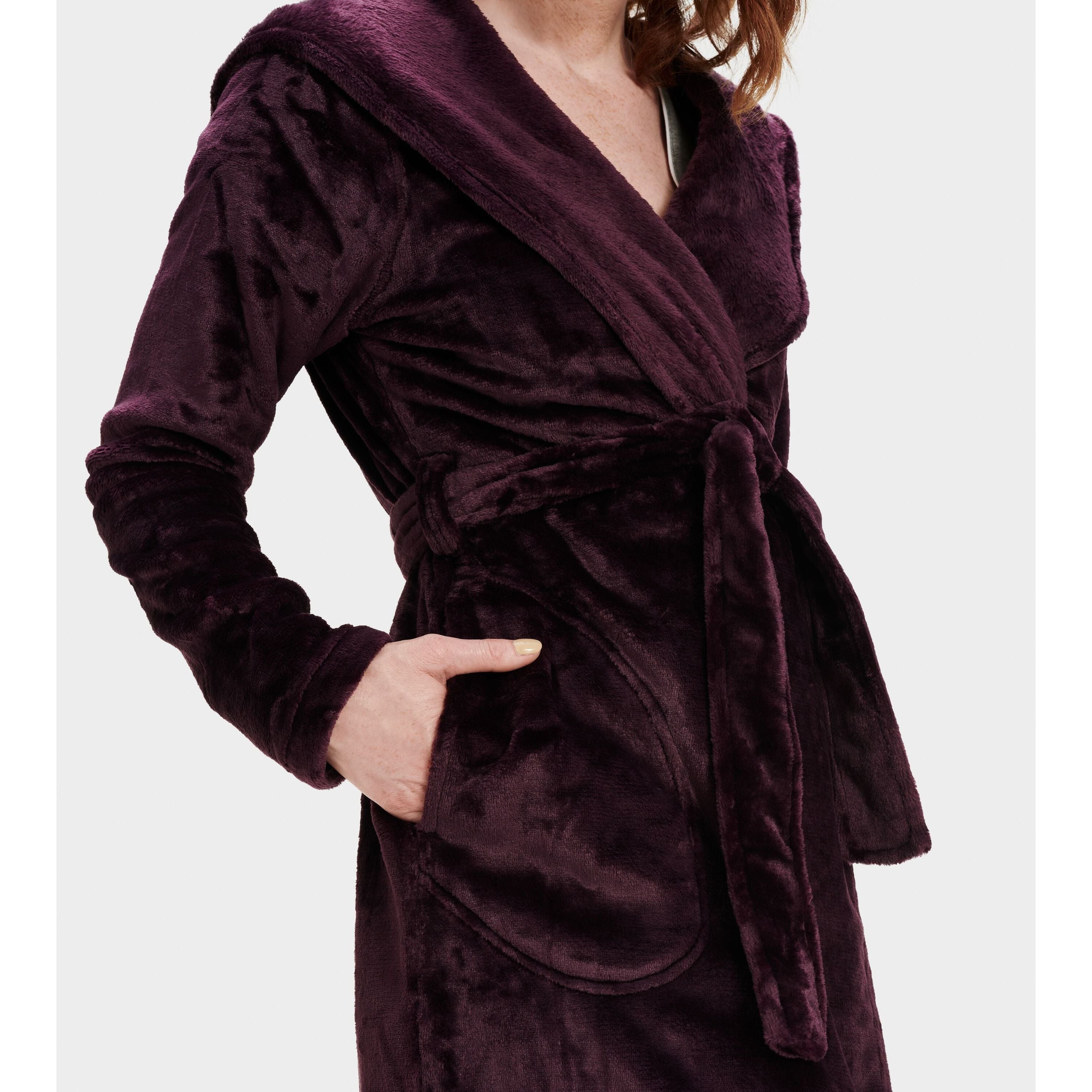 UGG Women's Miranda Fleece Robe in Port  Women's Apparel