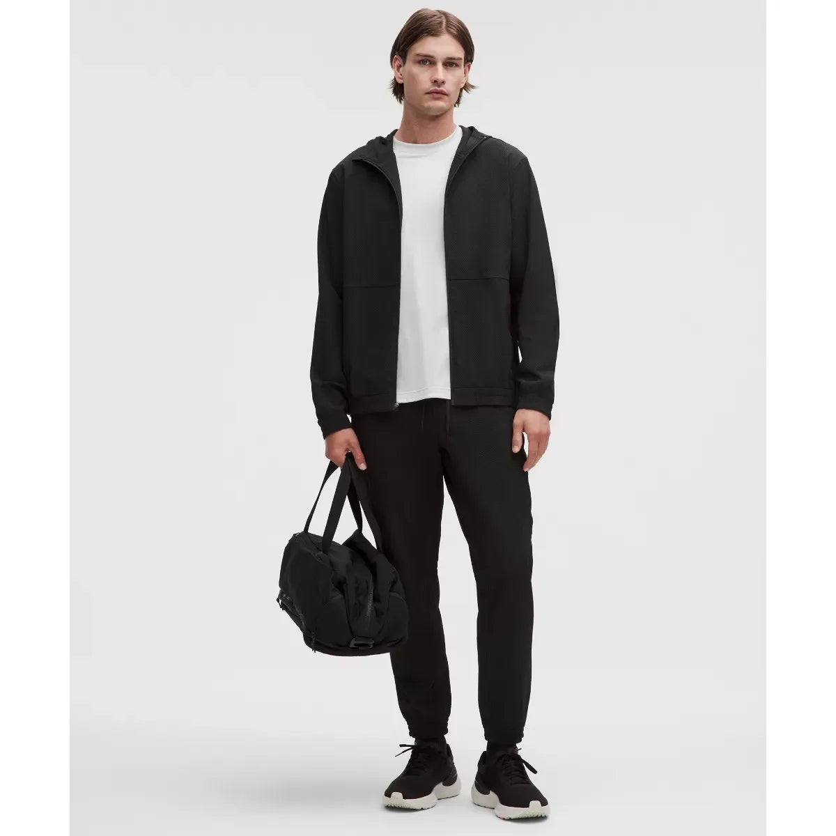Lululemon Men's License to Train Textured Full Zip in Black