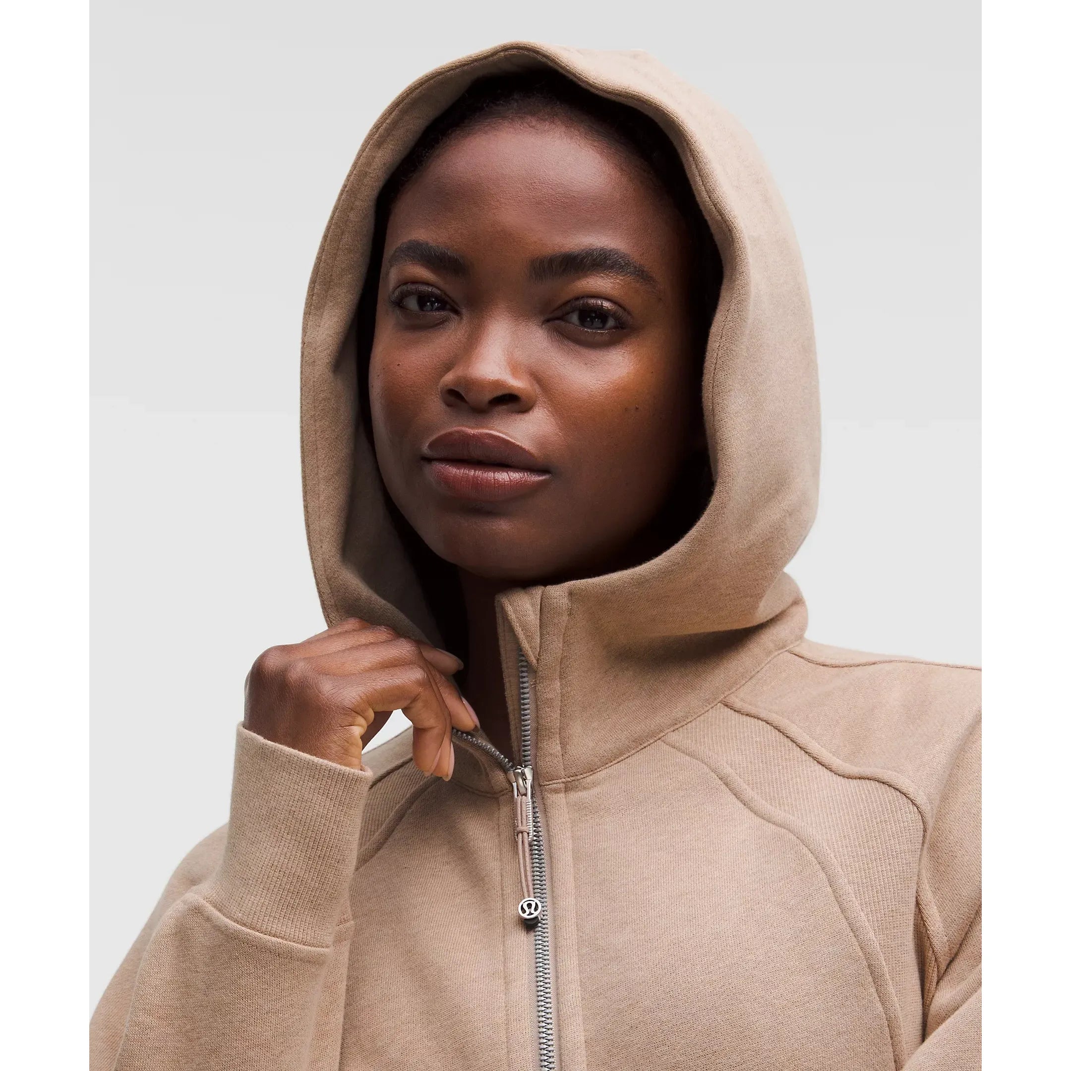 Lululemon Women's Scuba Oversized Half-Zip Hoodie in Heathered Nutmeg