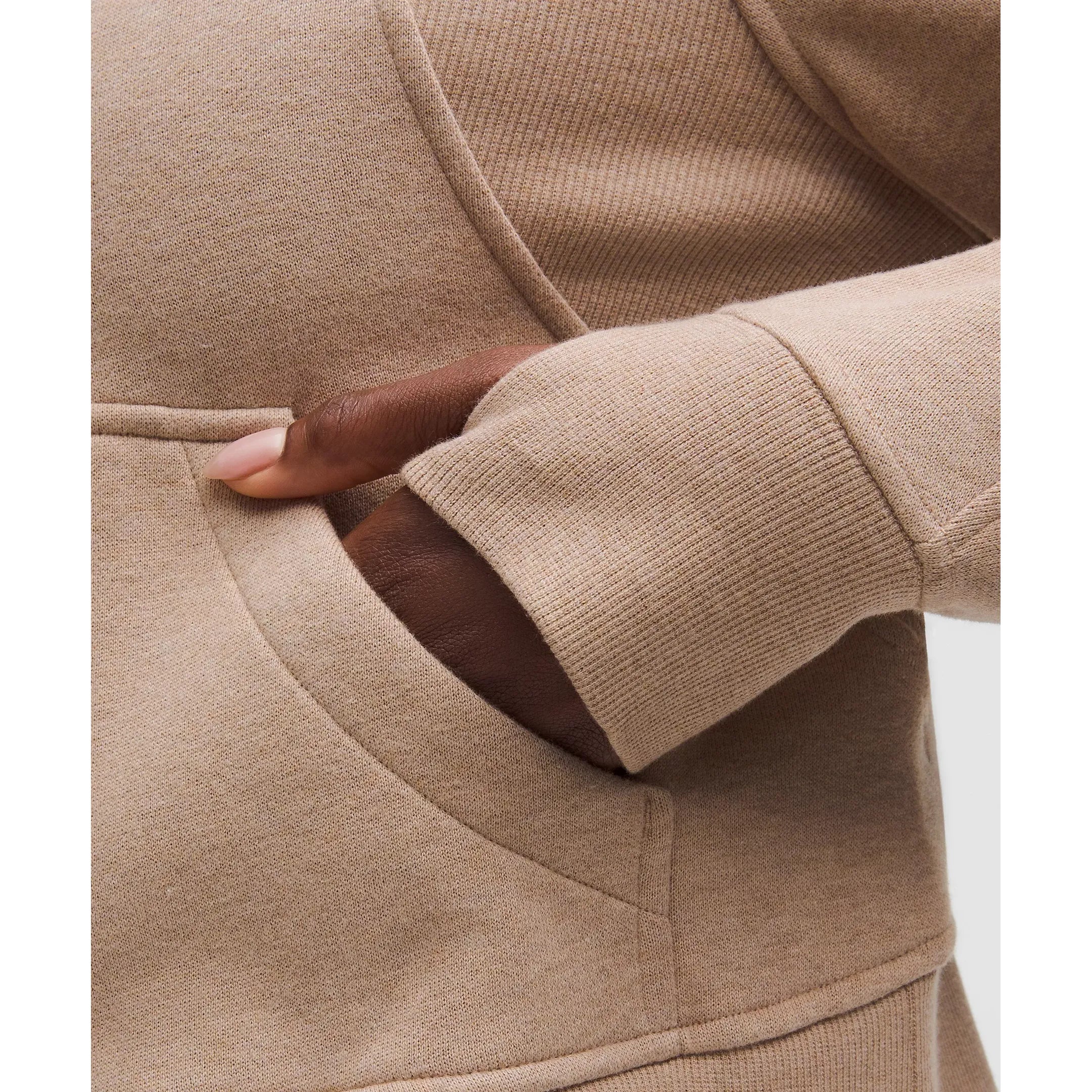 Lululemon Women's Scuba Oversized Half-Zip Hoodie in Heathered Nutmeg