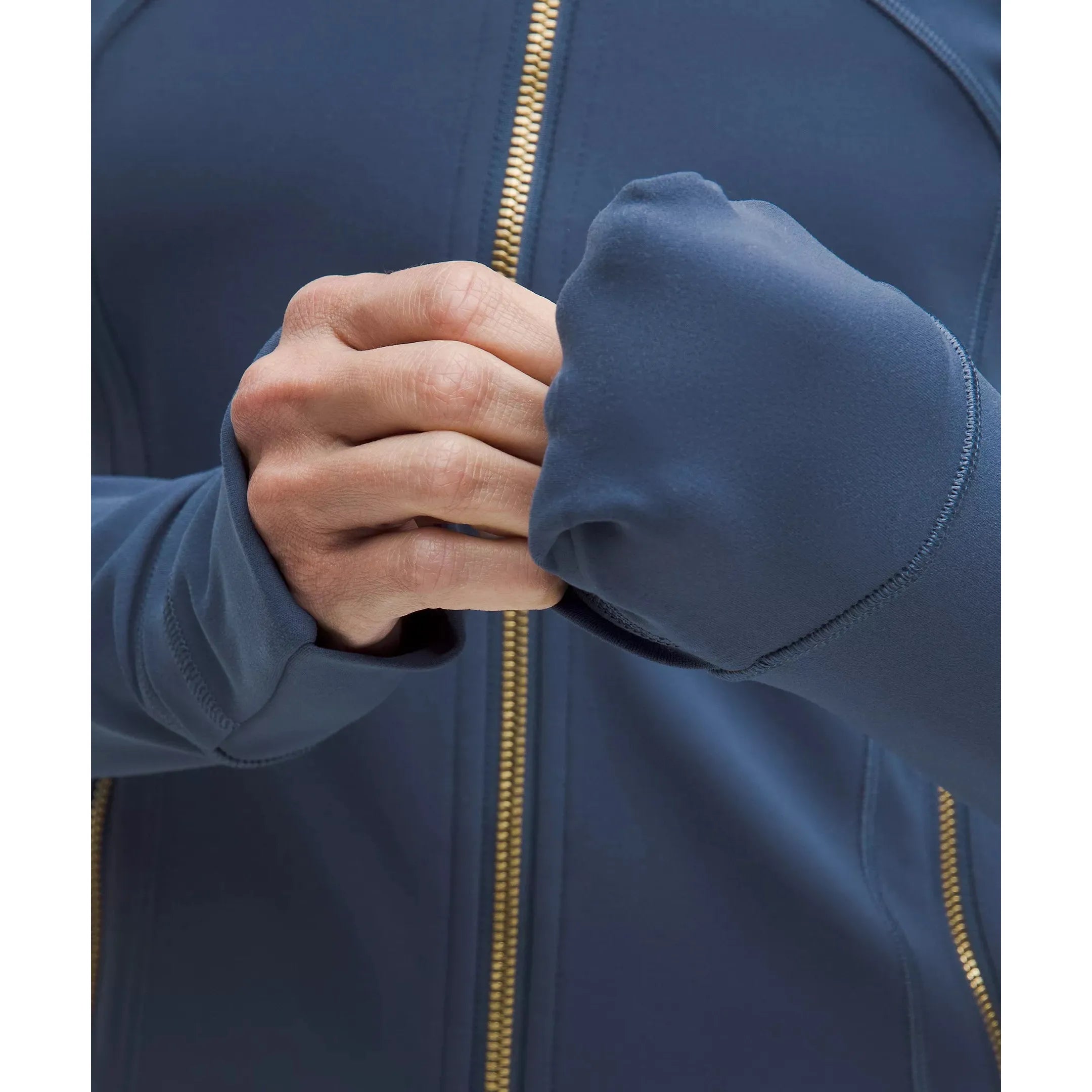 Lululemon Women's Define Cropped Jacket Nulu | Blue Twill/Gold/Gold