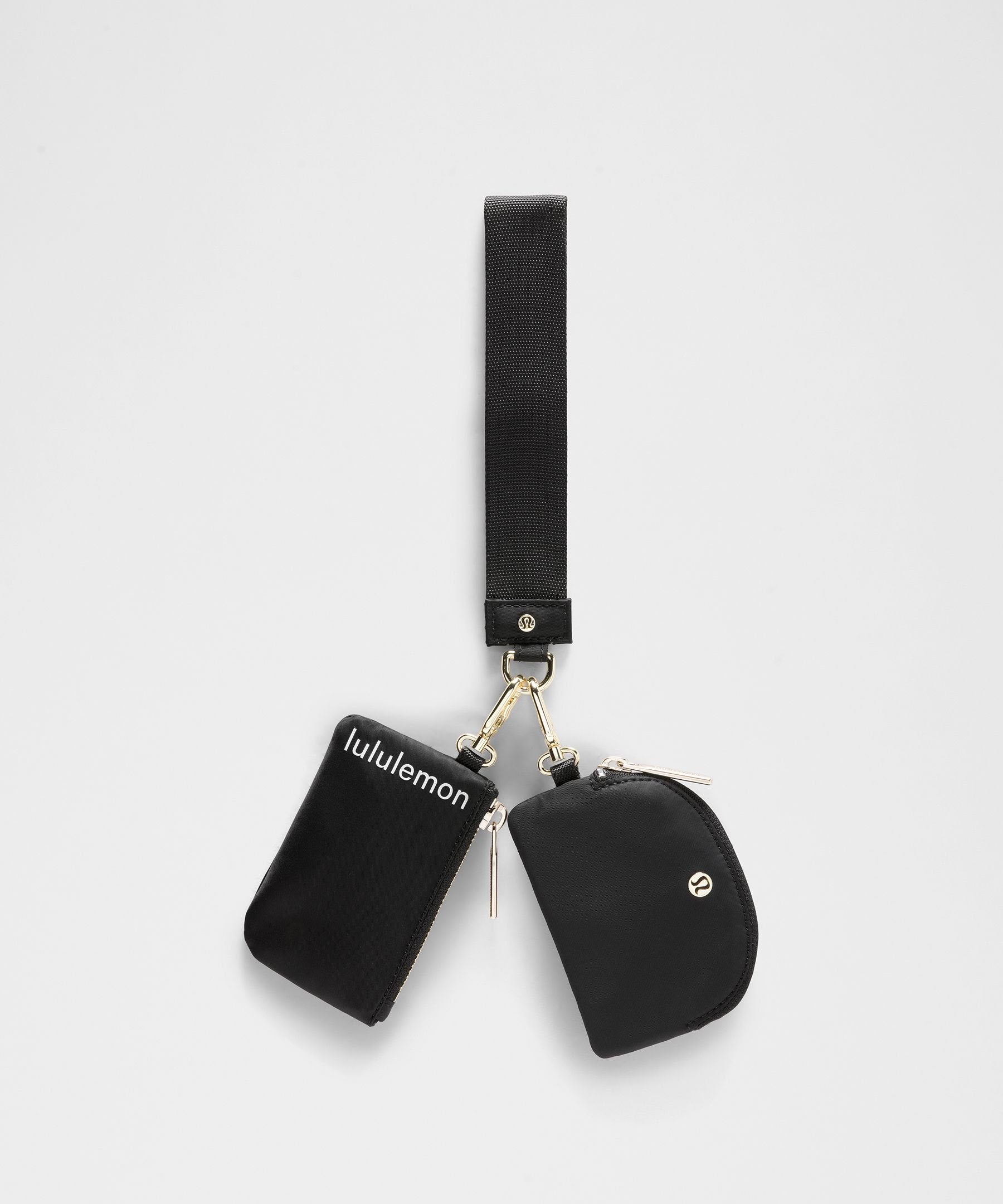 Lululemon Dual Pouch Wristlet | Black/Gold
