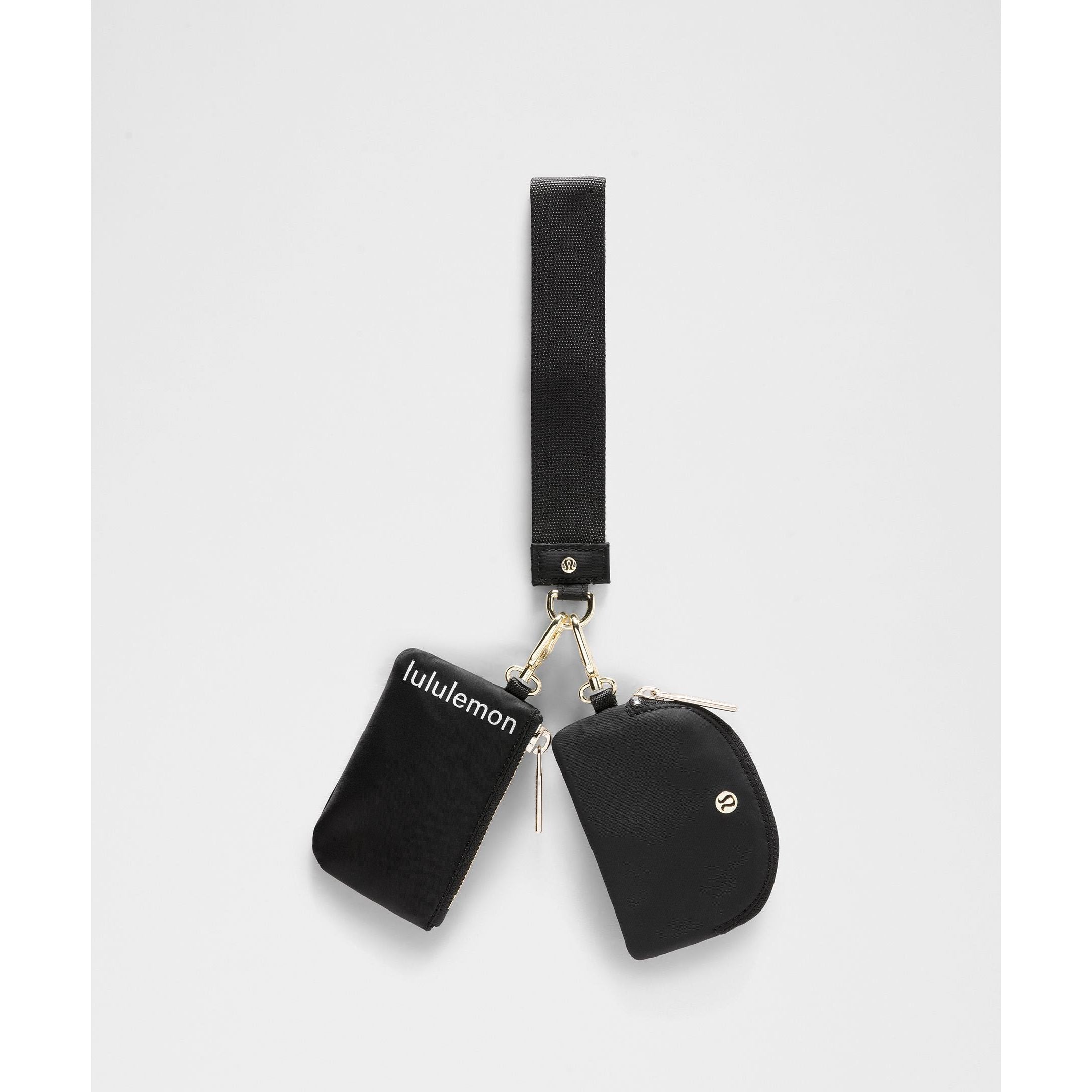 Lululemon Dual Pouch Wristlet | Black/Gold