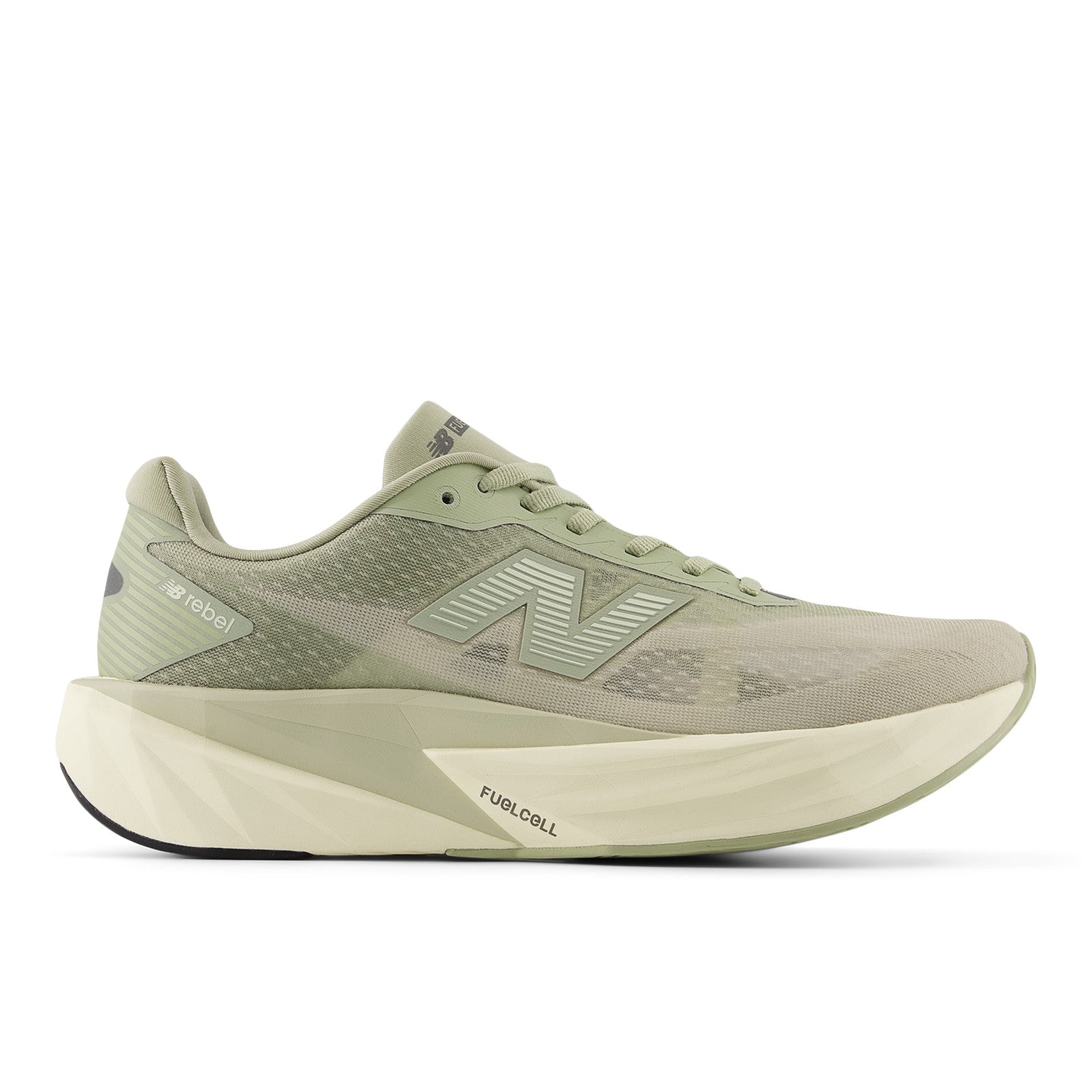New Balance Men's FuelCell Rebel v5 in Olivine with Shipyard