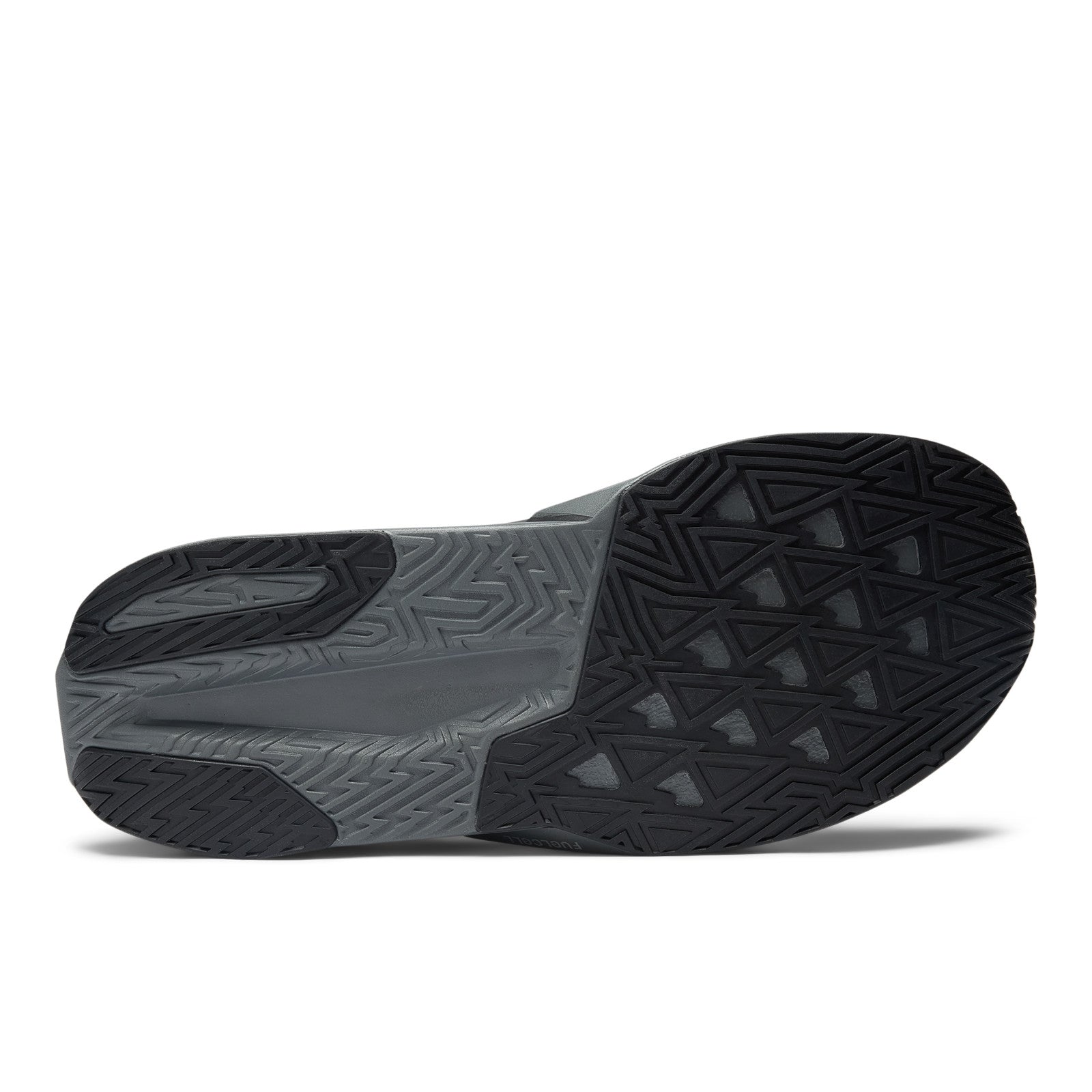 New Balance Men's FuelCell Rebel v5 in Black with Castlerock and Silver Metallic