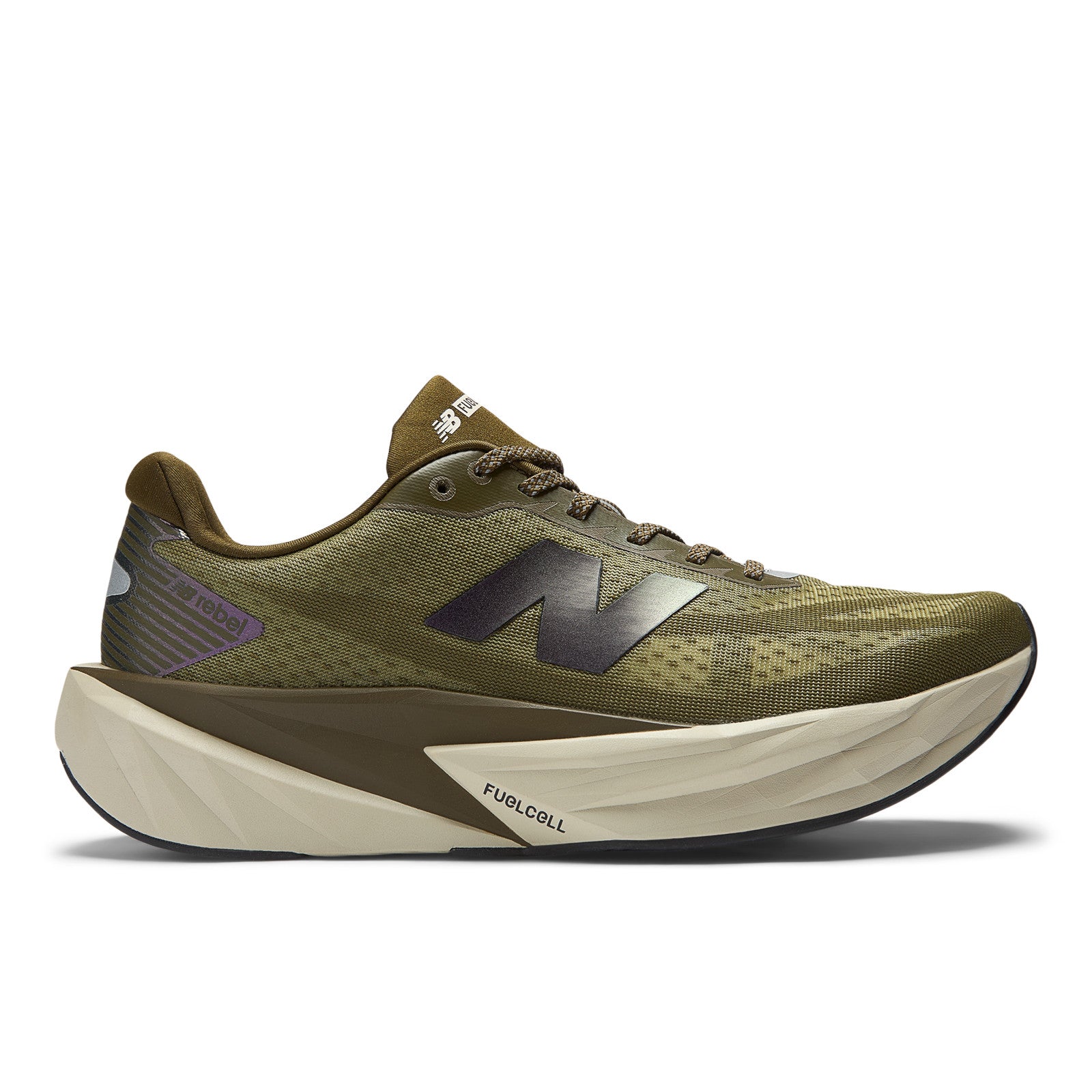 New Balance Men's FuelCell Rebel v5 in Woodland/Shipyard/Silver Metallic