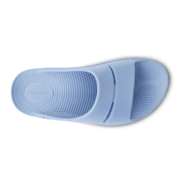 OOFOS Unisex Ooahh Slide Sandals in Neptune Blue  Men&