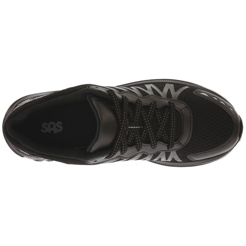 SAS Men's Mission One-M Stability Lace Up Sneaker in Black  Men's Footwear